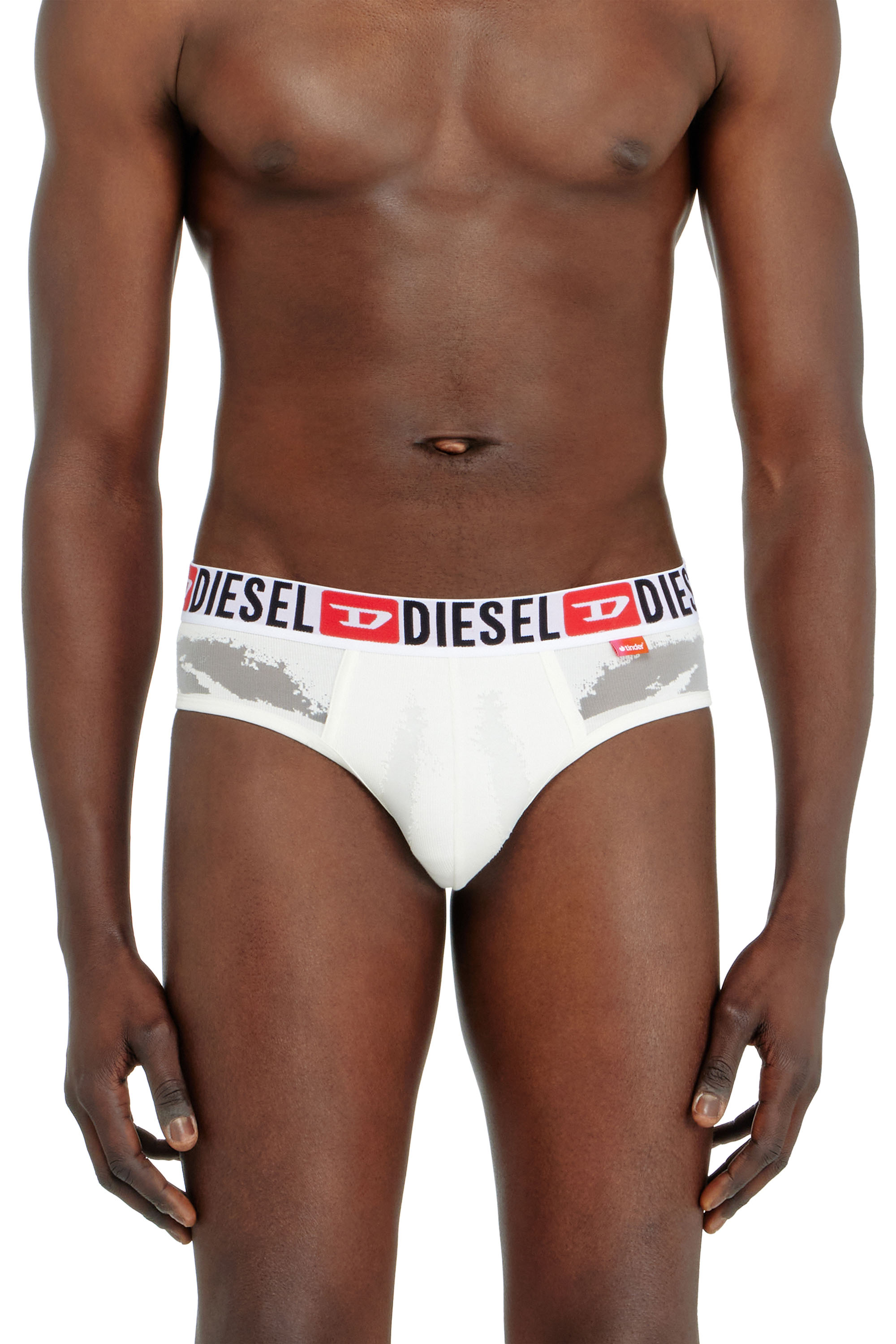Diesel - PR-ANDRE, Slip con effetto devor&eacute; trasparente Uomo in Bianco - 2