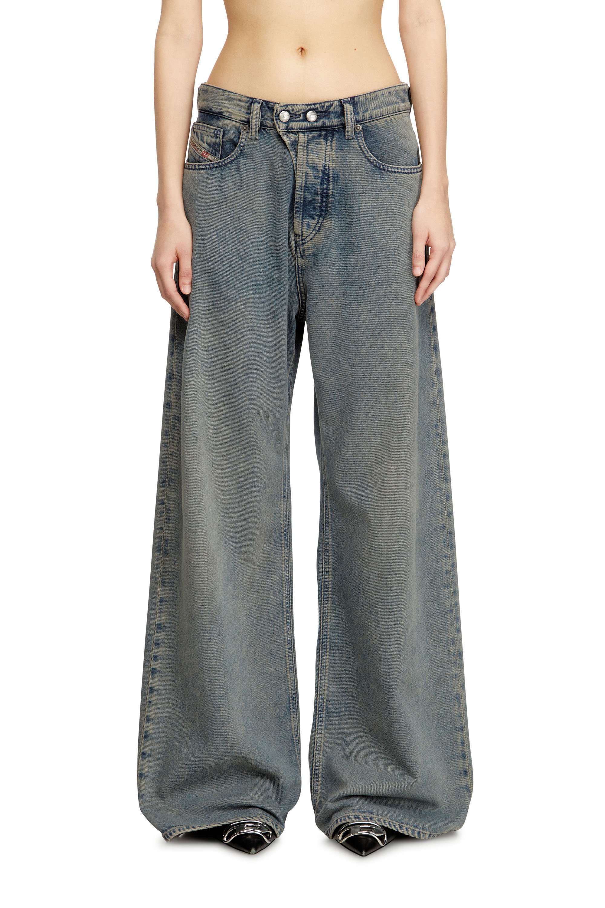 Diesel - Relaxed Jeans 1996 D-Sire 09N24 Femme, Bleu moyen - Image 1