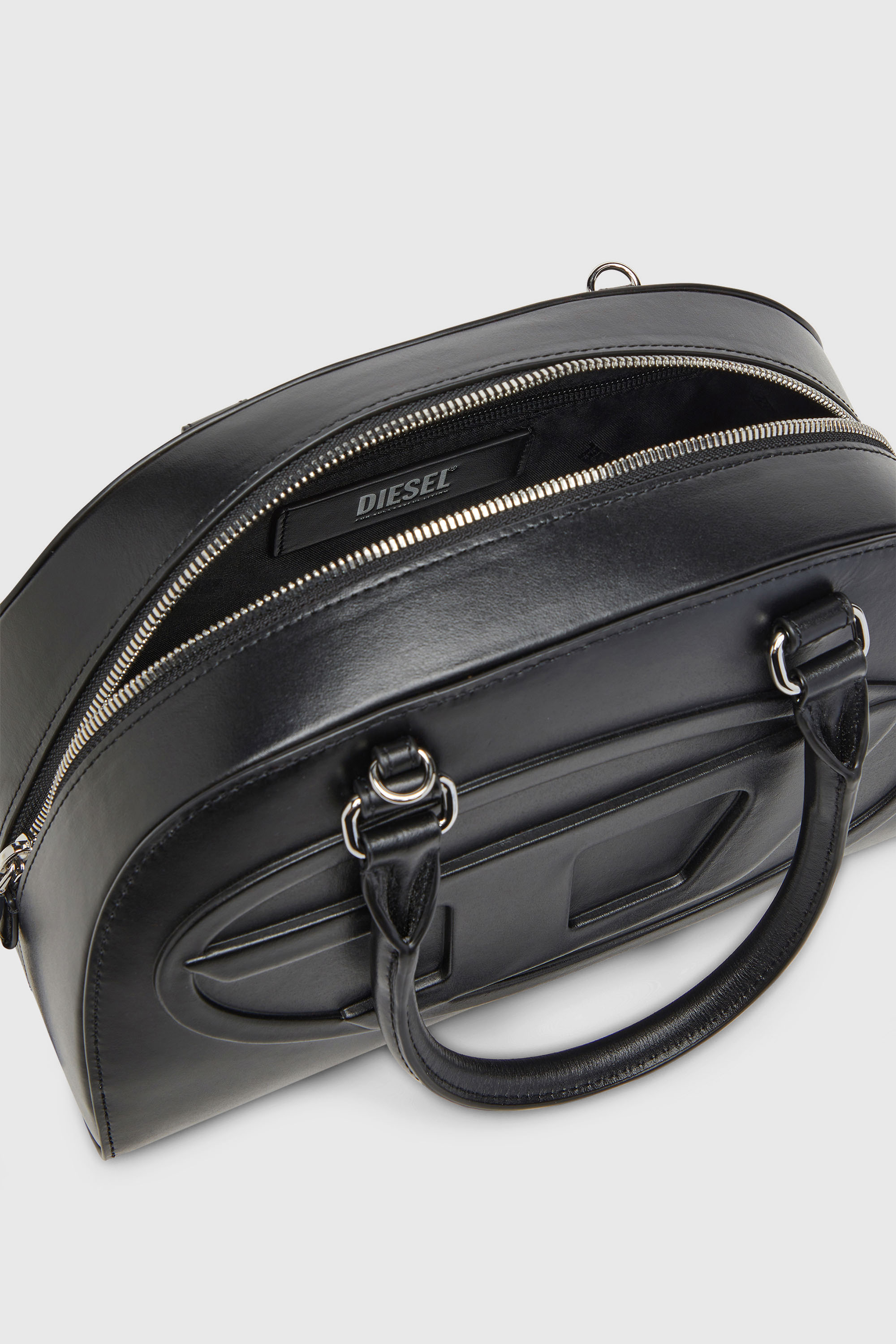 Diesel - 1DR DOME TOP HANDLE, 1DR Dome-Sac bowling en cuir Femme in Noir - 4