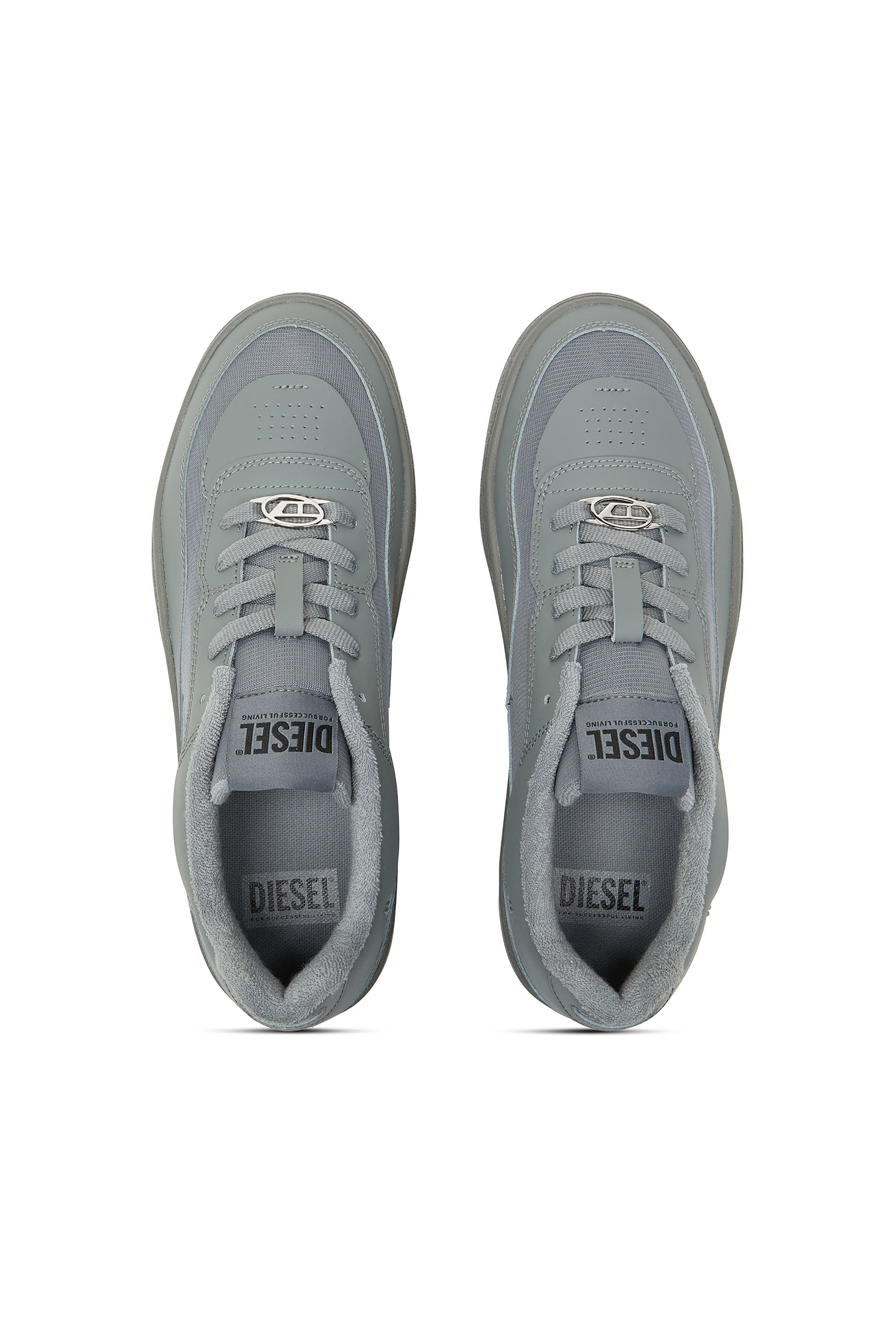 S-OVAL SKATE LOW, Grau Diesel - S-OVAL SKATE LOW, Herren S-Oval Skate-Sneakers aus Leder mit Einsatz aus Stoff in Grau - 4
