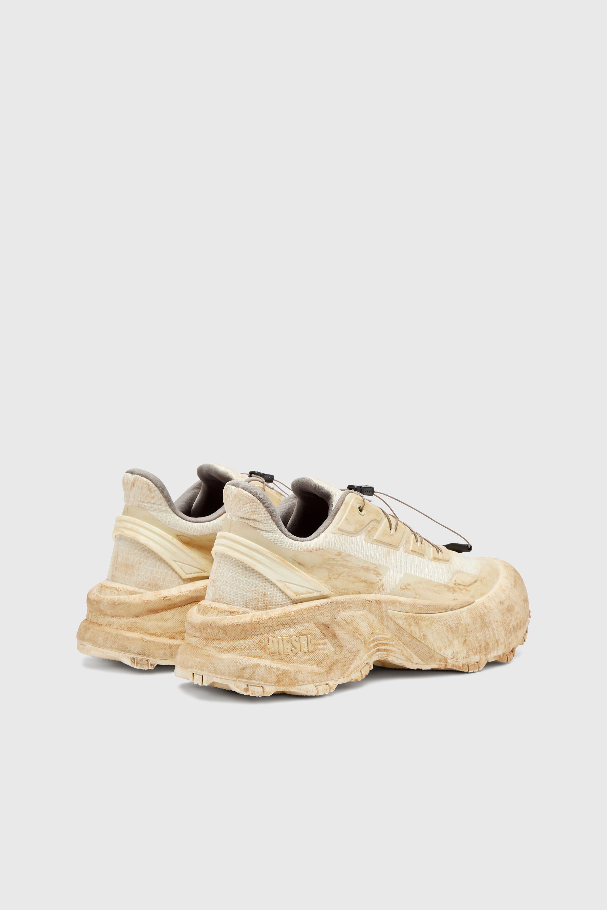 Diesel - D-CAGE RUNNER, D-Cage-Sneaker in ripstop distressed Uomo in Beige - 3