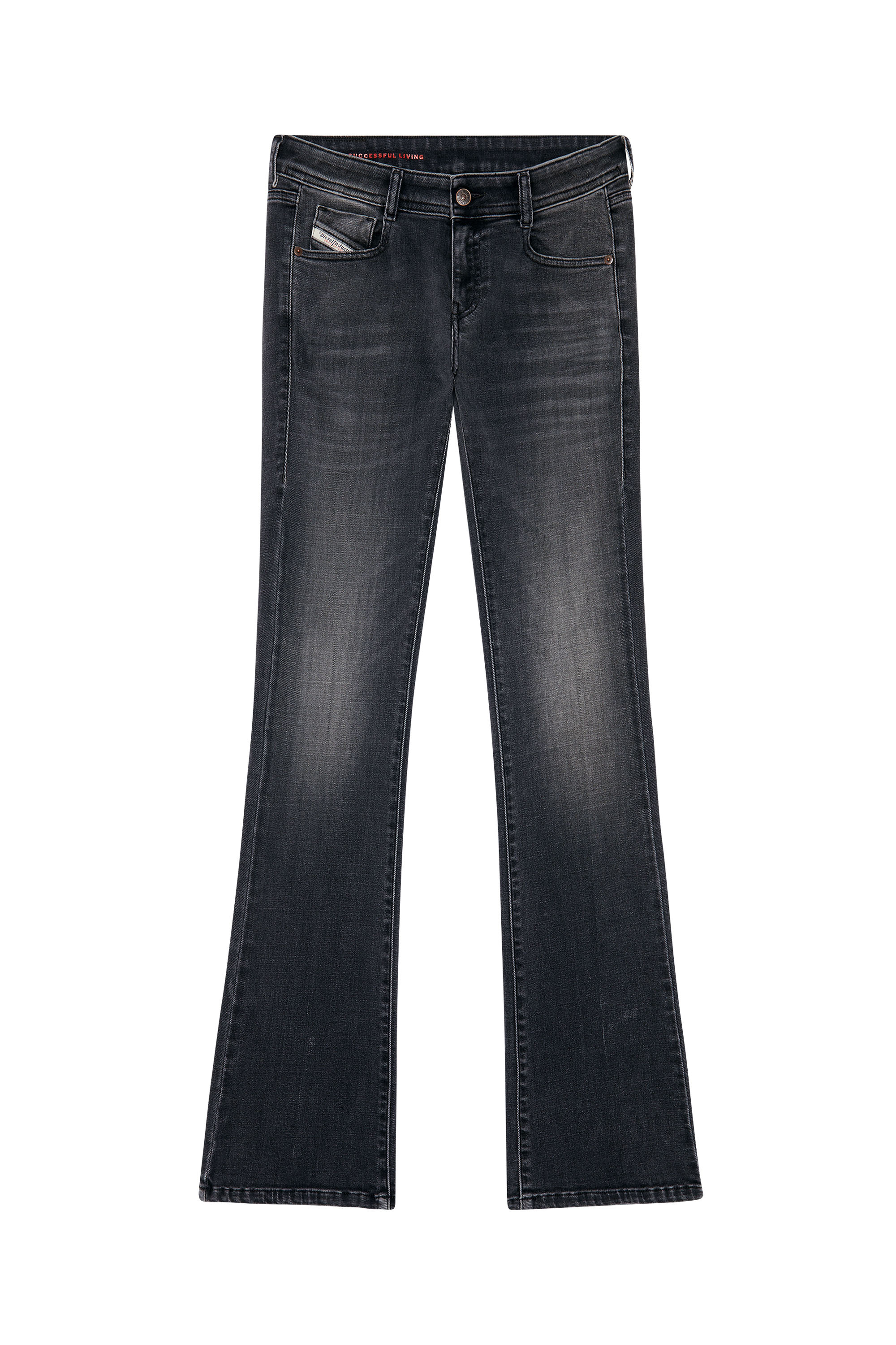 Diesel - 1969 D-EBBEY 0EIAG Bootcut and Flare Jeans, Nero/Grigio scuro - Image 6