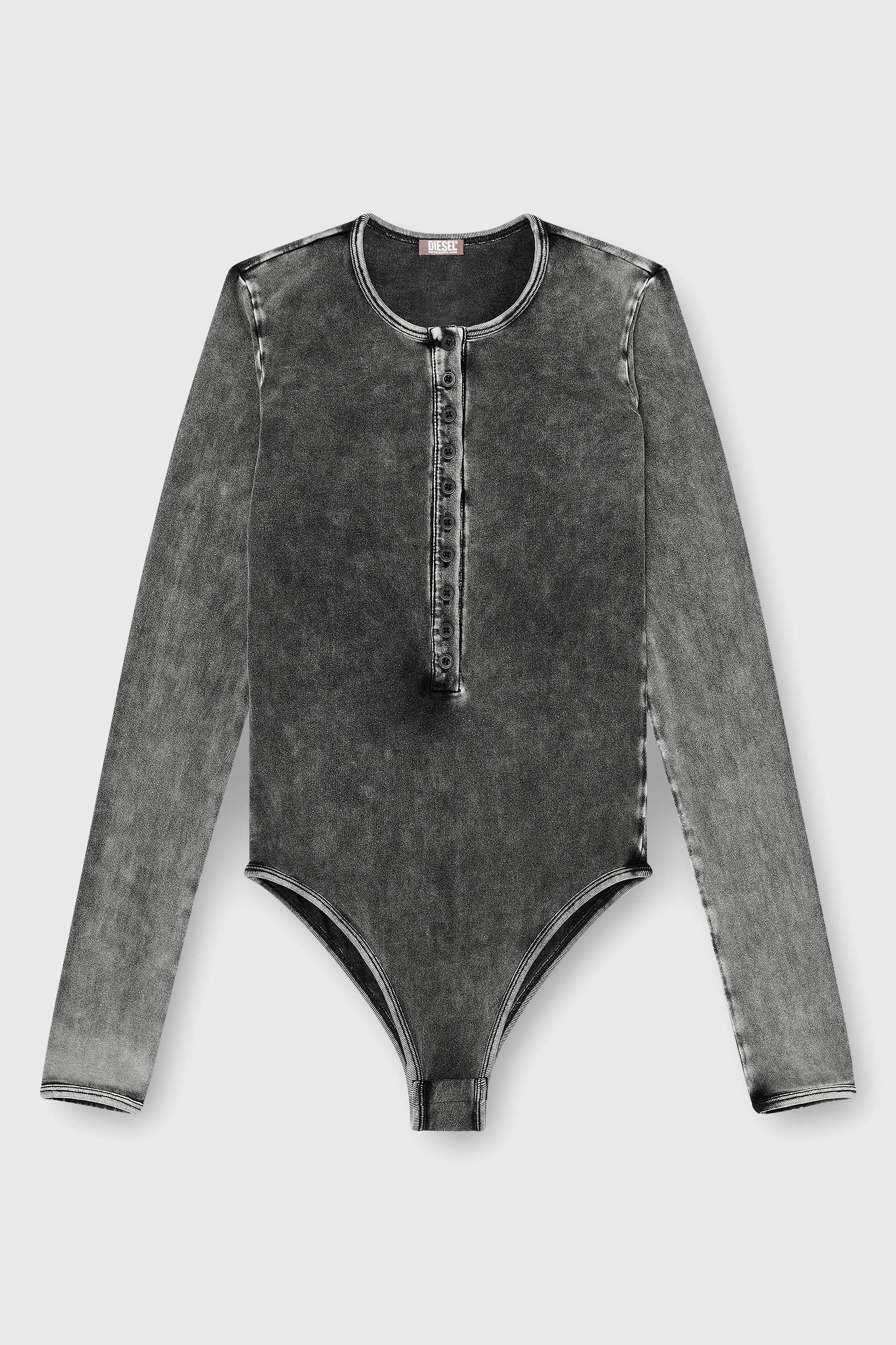 Diesel - FRESYA-DNM, Body en coton &agrave; boutons devant Femme in Gris - 2