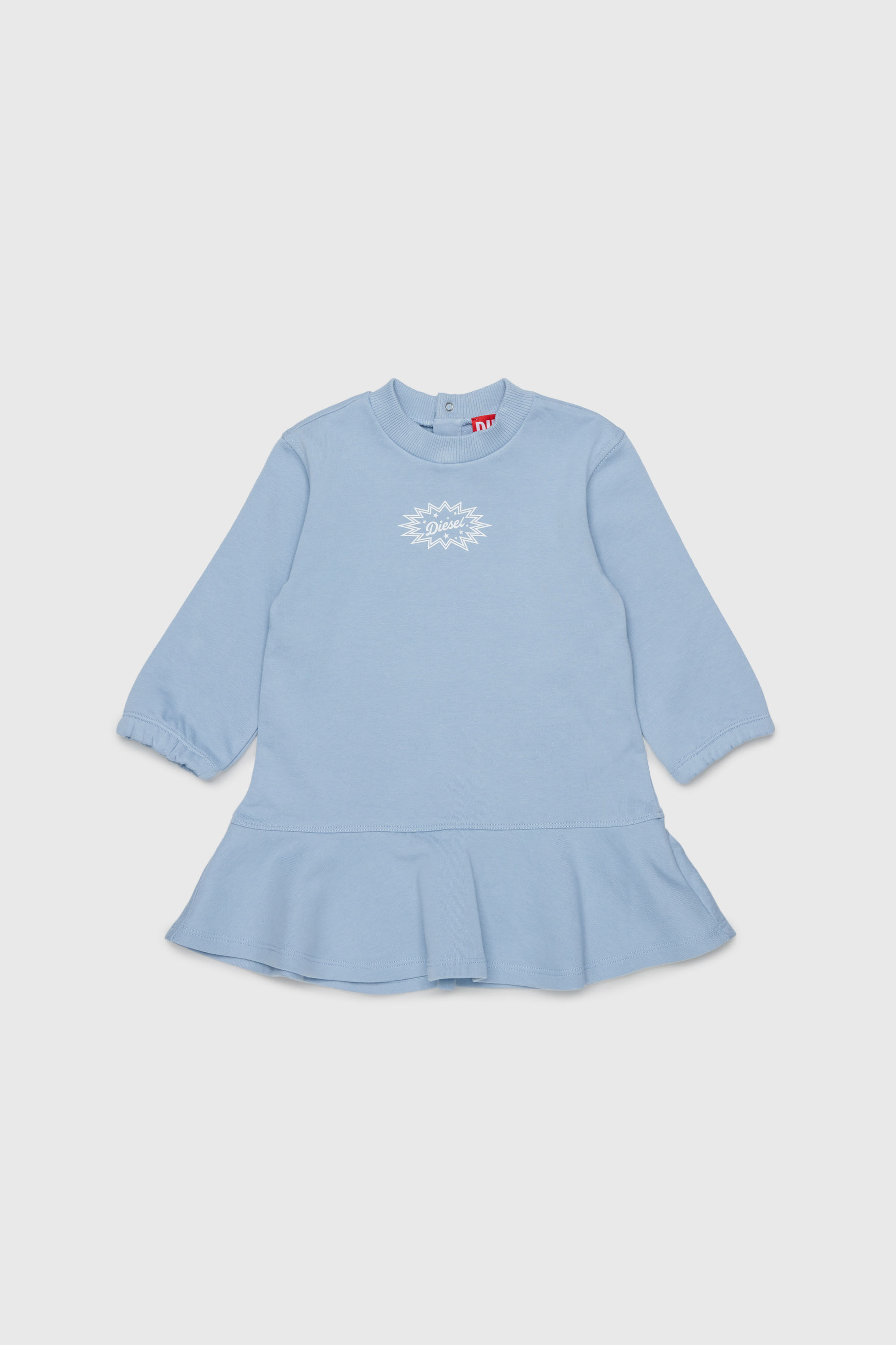 Diesel - DFUMB, Robe sweat &agrave; base volant&eacute;e Femme in Bleu - 1