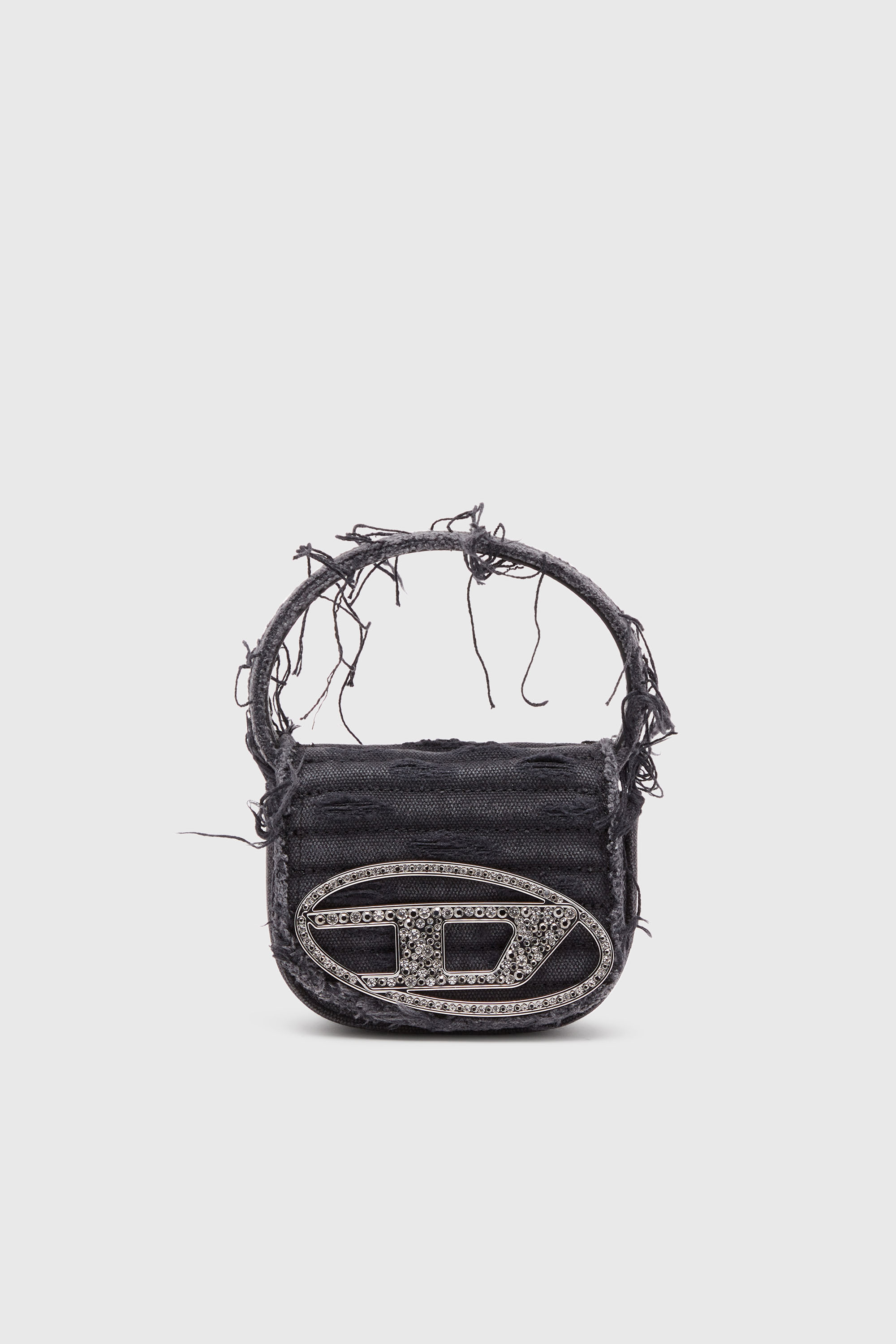Diesel - 1DR XS, 1DR XS-Mini sac embl&eacute;matique en toile et cuir Femme in Noir - 2