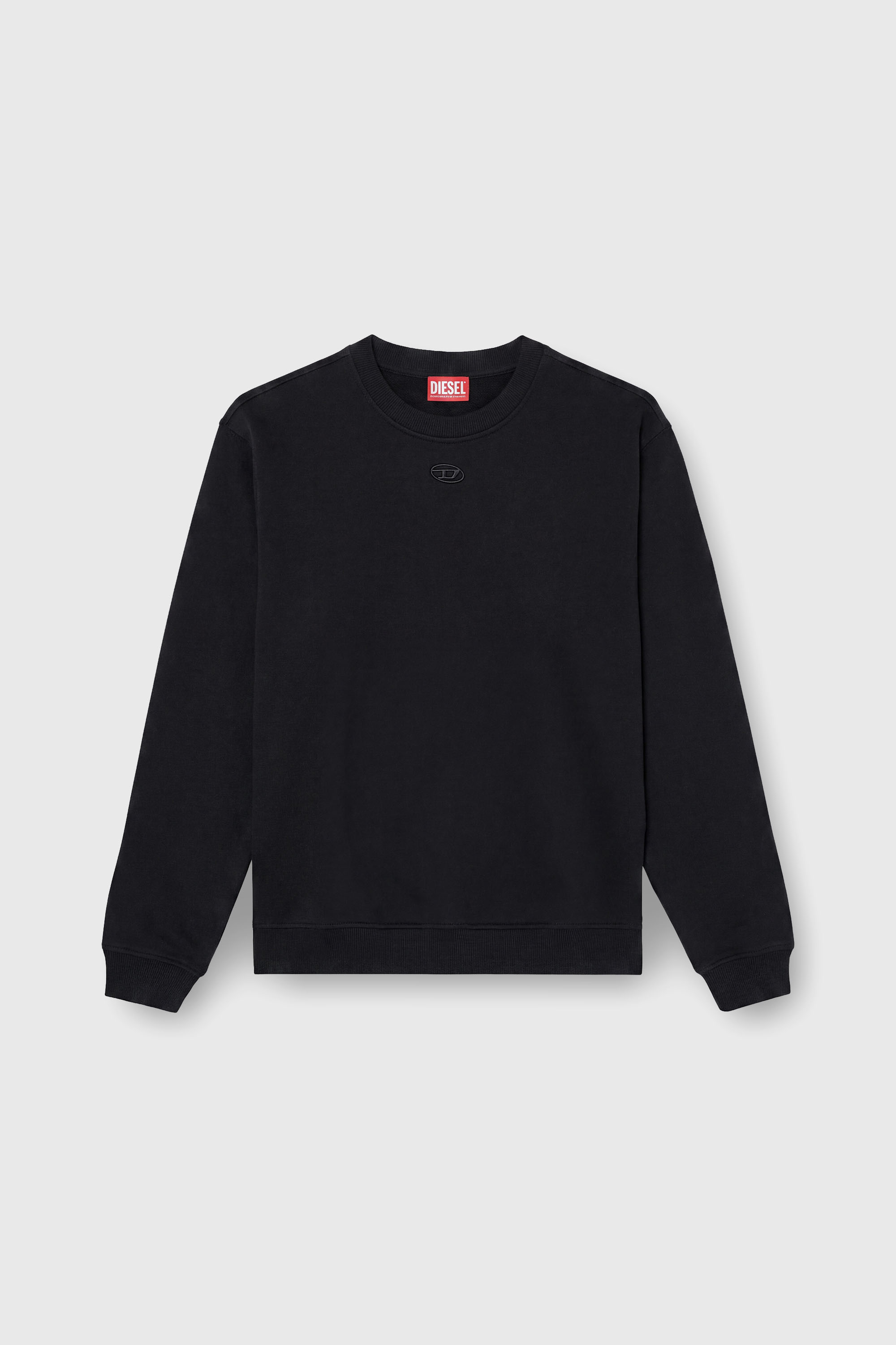 Diesel - F-NORMY-OD, Sweat-shirt en coton avec broderie Oval D Femme in Noir - 2