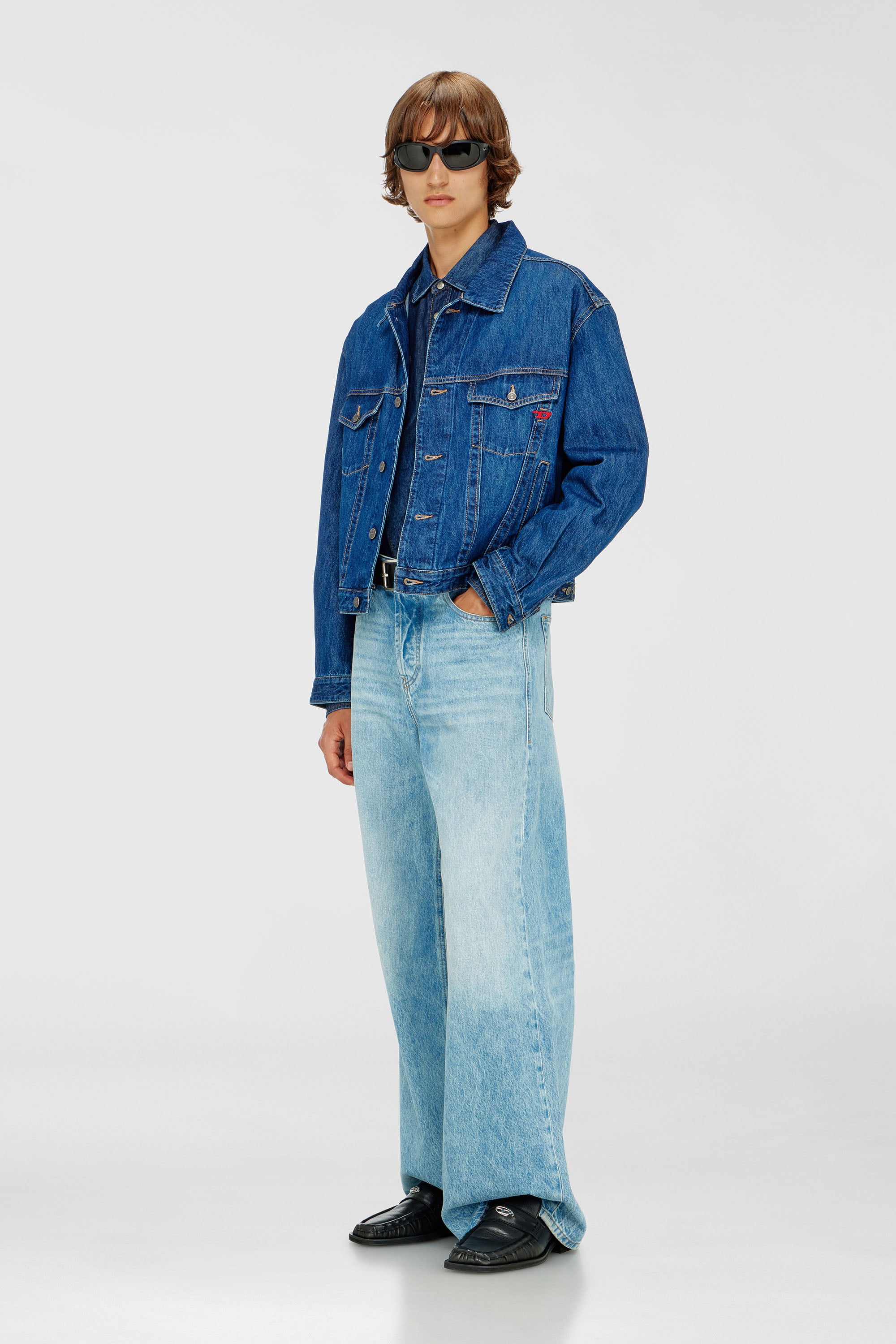 Diesel - D-RANGER, Giacca trucker in denim Uomo in Blu - 2
