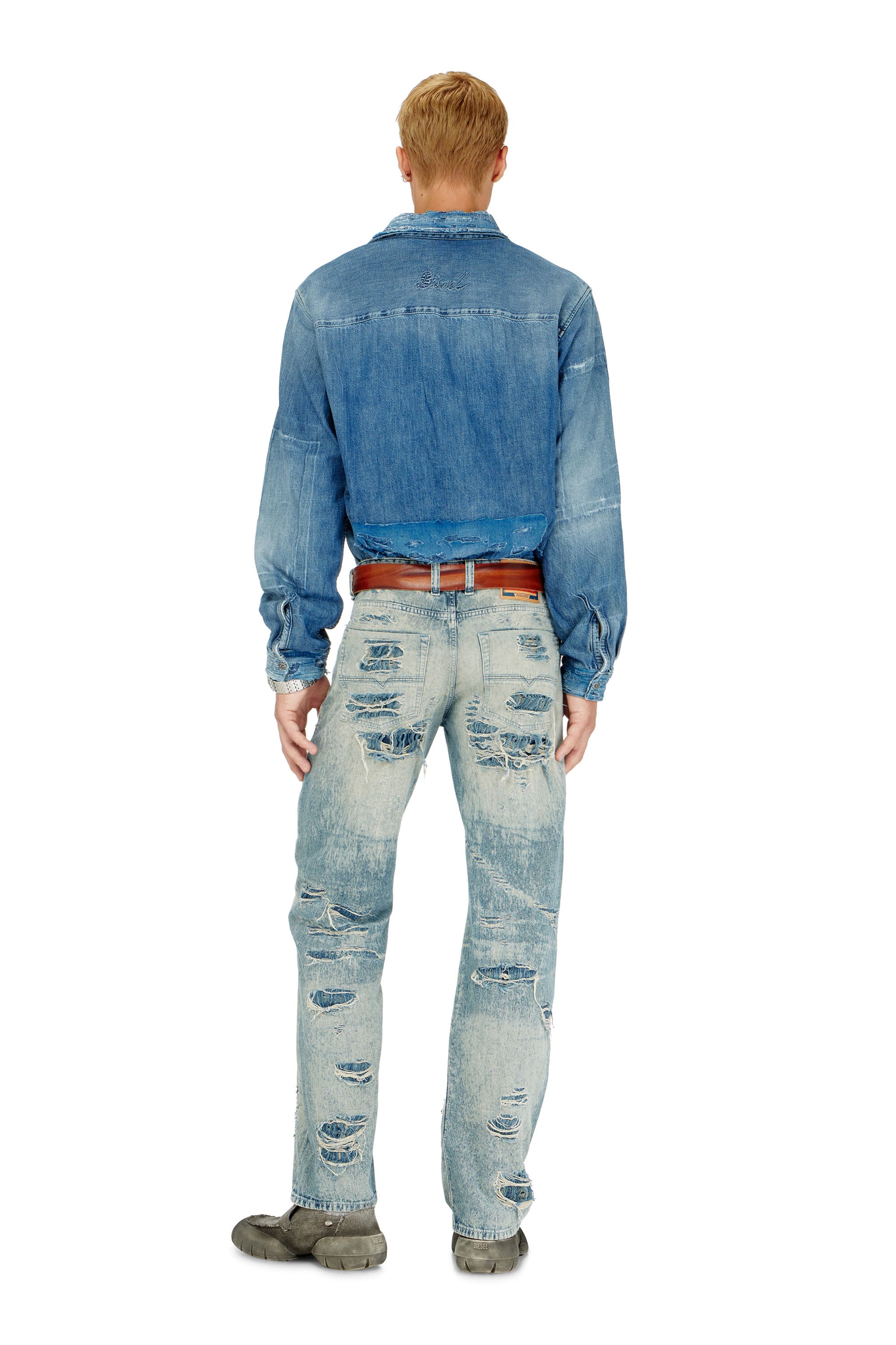 Diesel - Relaxed Jeans 1980 D-Eeper 068YM Homme, Bleu moyen - Image 3