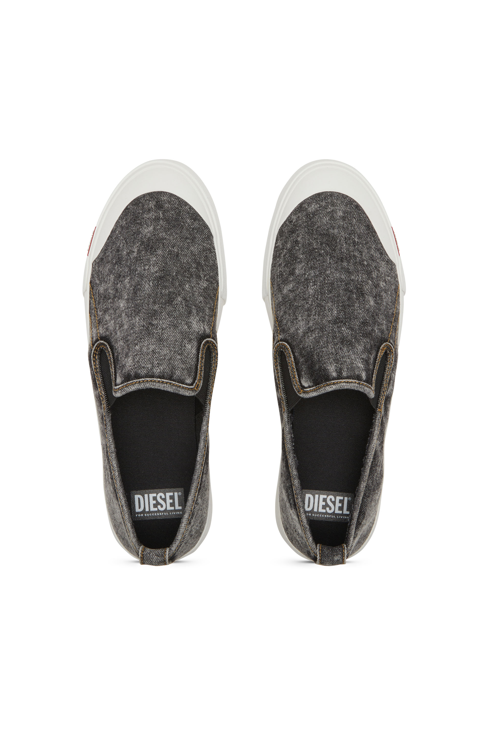 Diesel - S-ATHOS NMD SO, Sneakers slip-on en denim Homme in Noir - 6