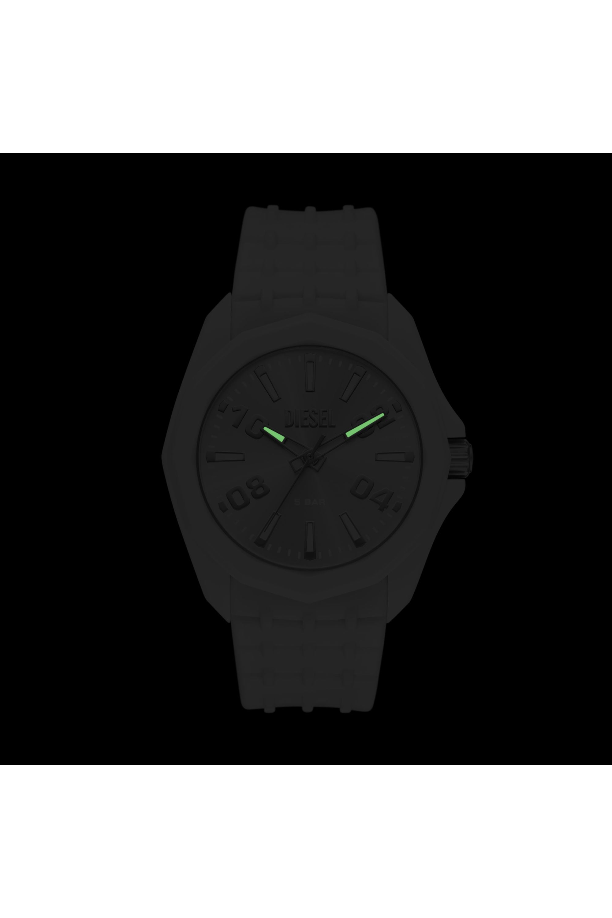 Diesel - DZ2244 WATCH, Herren Stinger Uhr aus wei&szlig;em Silikon in Wei&szlig; - 4