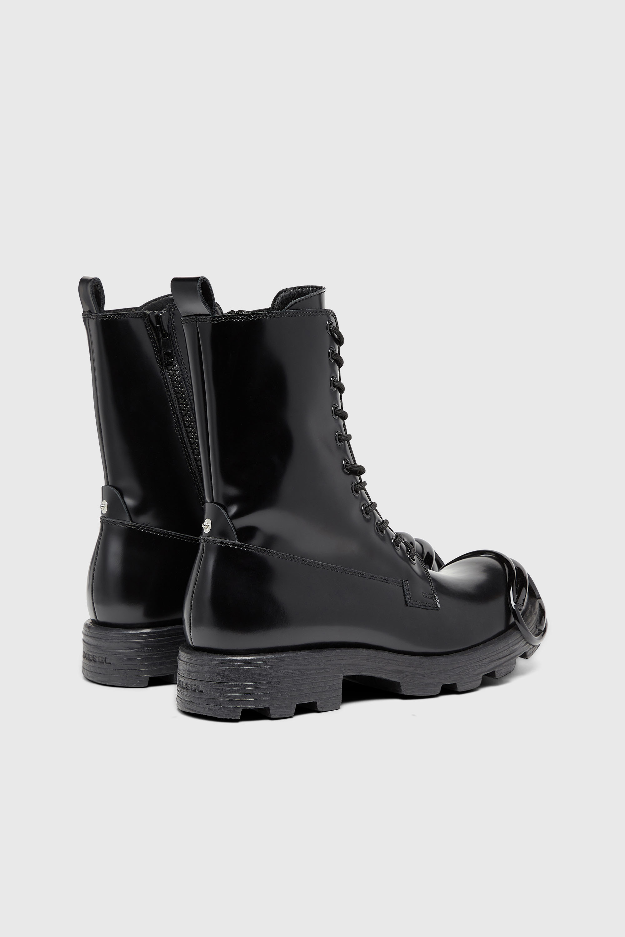 Diesel - D-HAMMER BT D, D-Hammer-Stivali in pelle con puntale oval D Uomo in Nero - 3