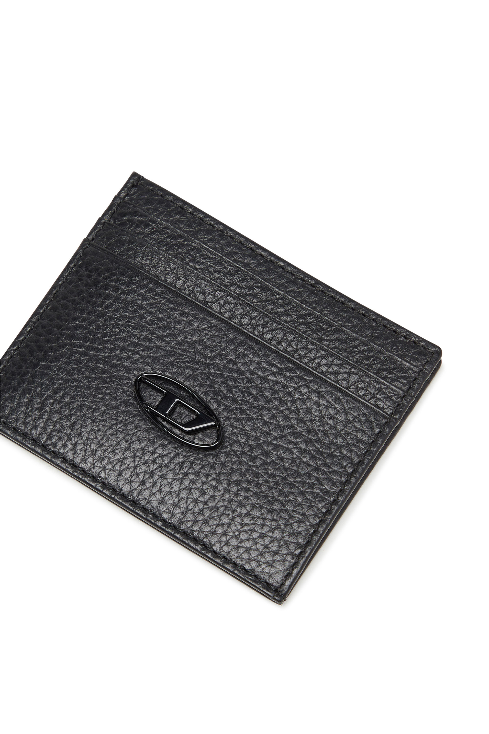 Diesel - CARD CASE, Man Card case in grained leather in Black - Image 5