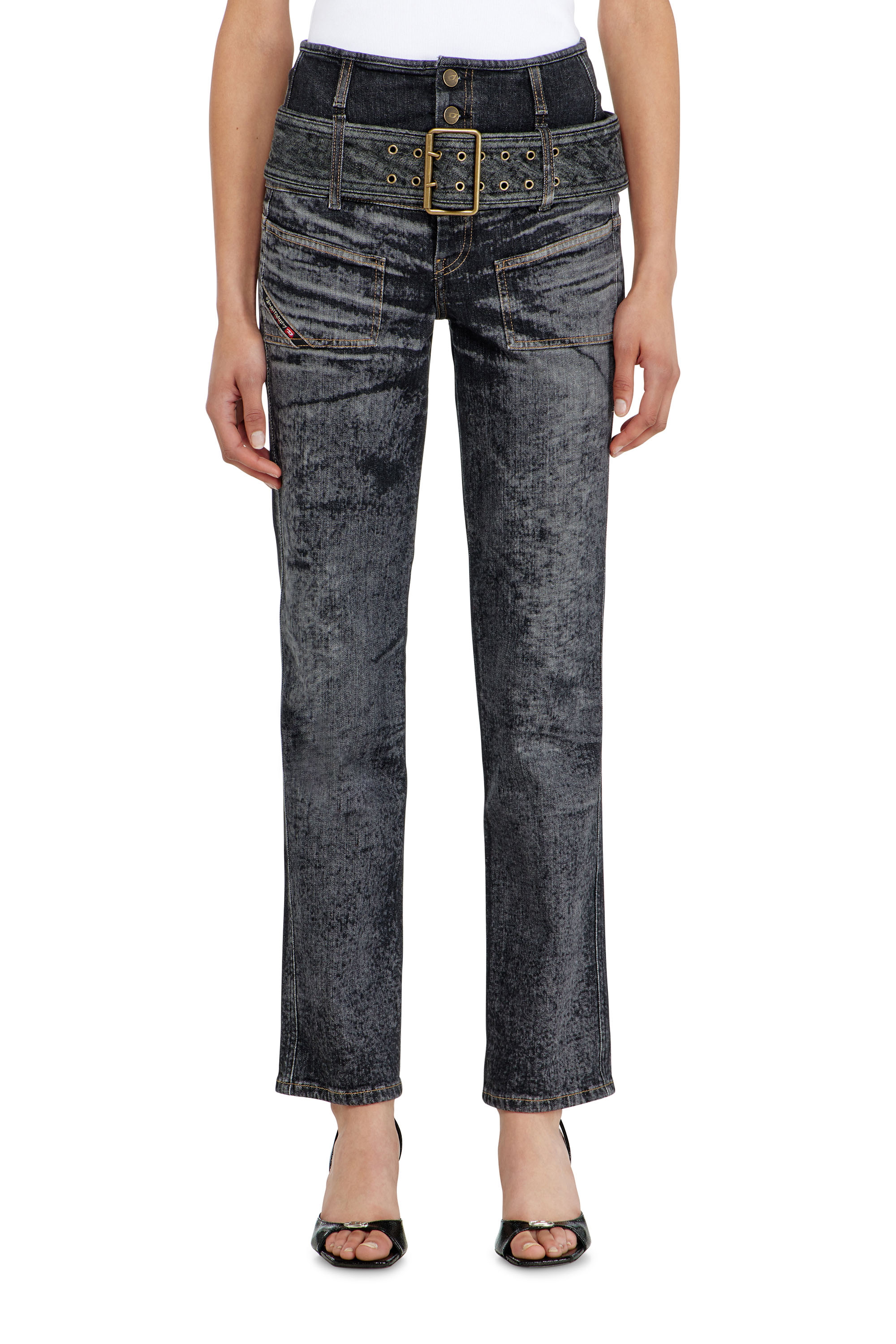 Diesel - Slim Jeans D-Gorina 09Q30 Femme, Noir/Gris fonc&eacute; - Image 4