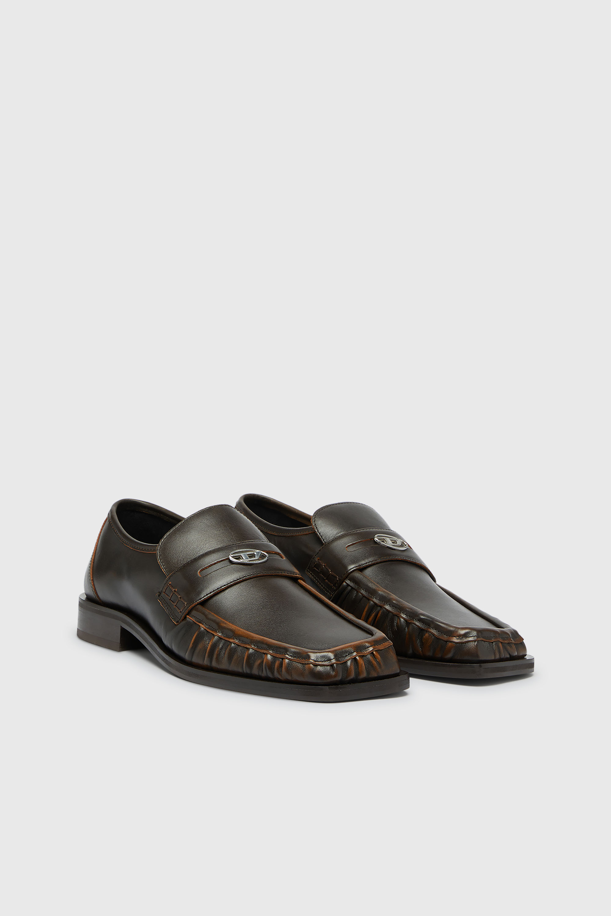 Diesel - D-AMBER LOAFER, D-Amber - Penny loafers in pelle Uomo in Marrone - 2