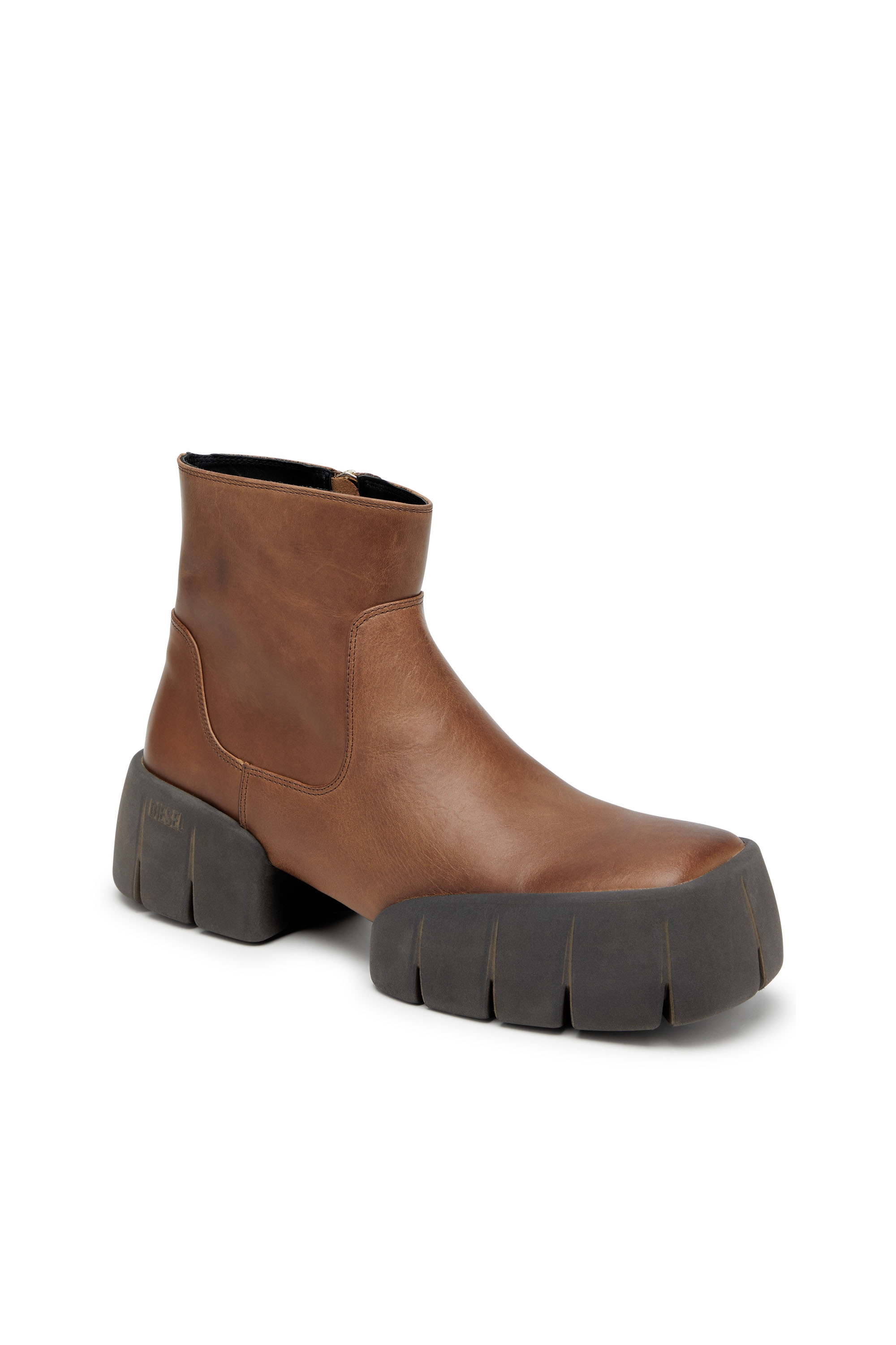 D-TEX BT, Marron Diesel - D-TEX BT, Bottines en cuir huilé avec semelle fendue Homme in Marron - 6