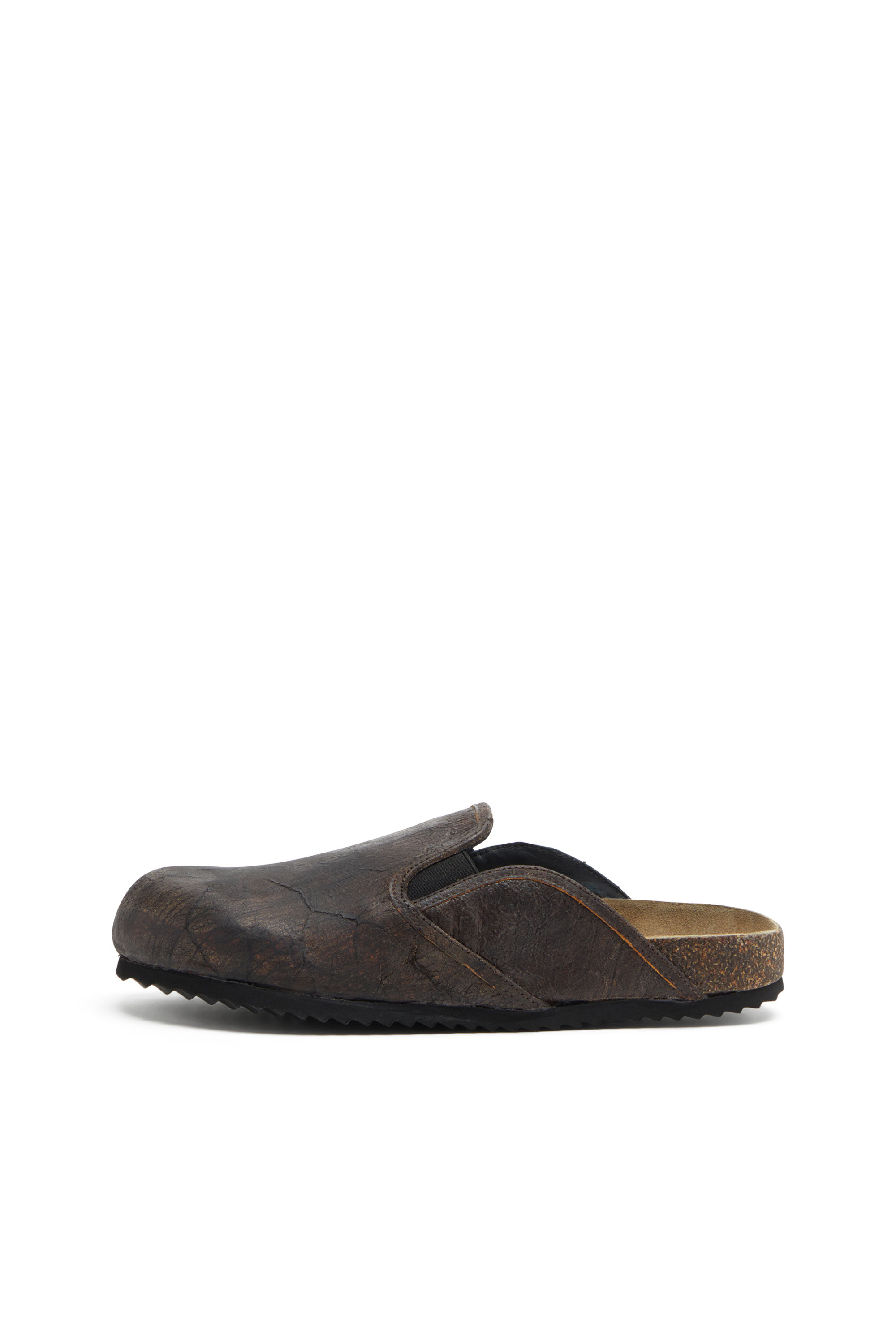 Diesel - D-WOODSTOCK SLIP-ON, D-Woodstock-Sabot in suede effetto craquelé Uomo in Marrone - 2
