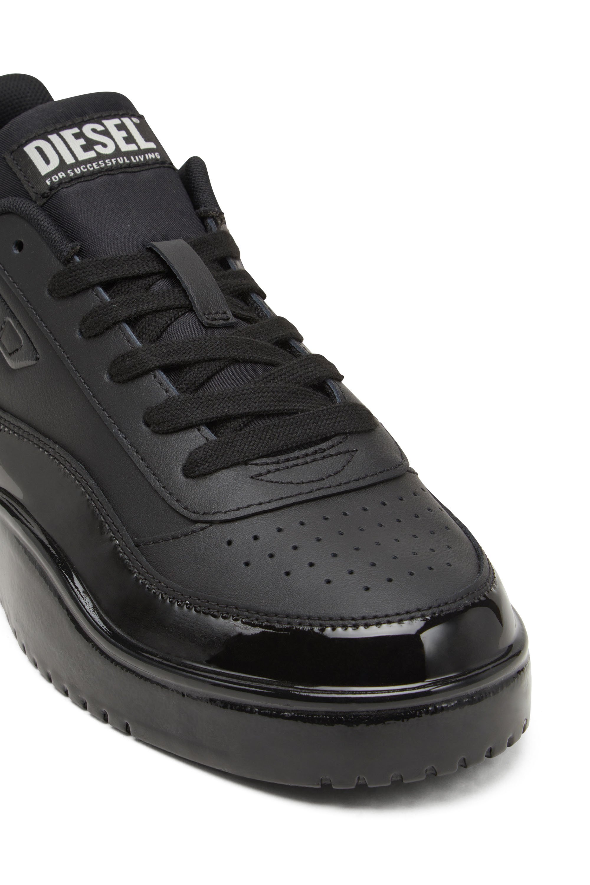 Diesel - S-TRACKER-D LOW, S-Tracker-D-Sneakers en cuir siliconé Homme in Noir - 4