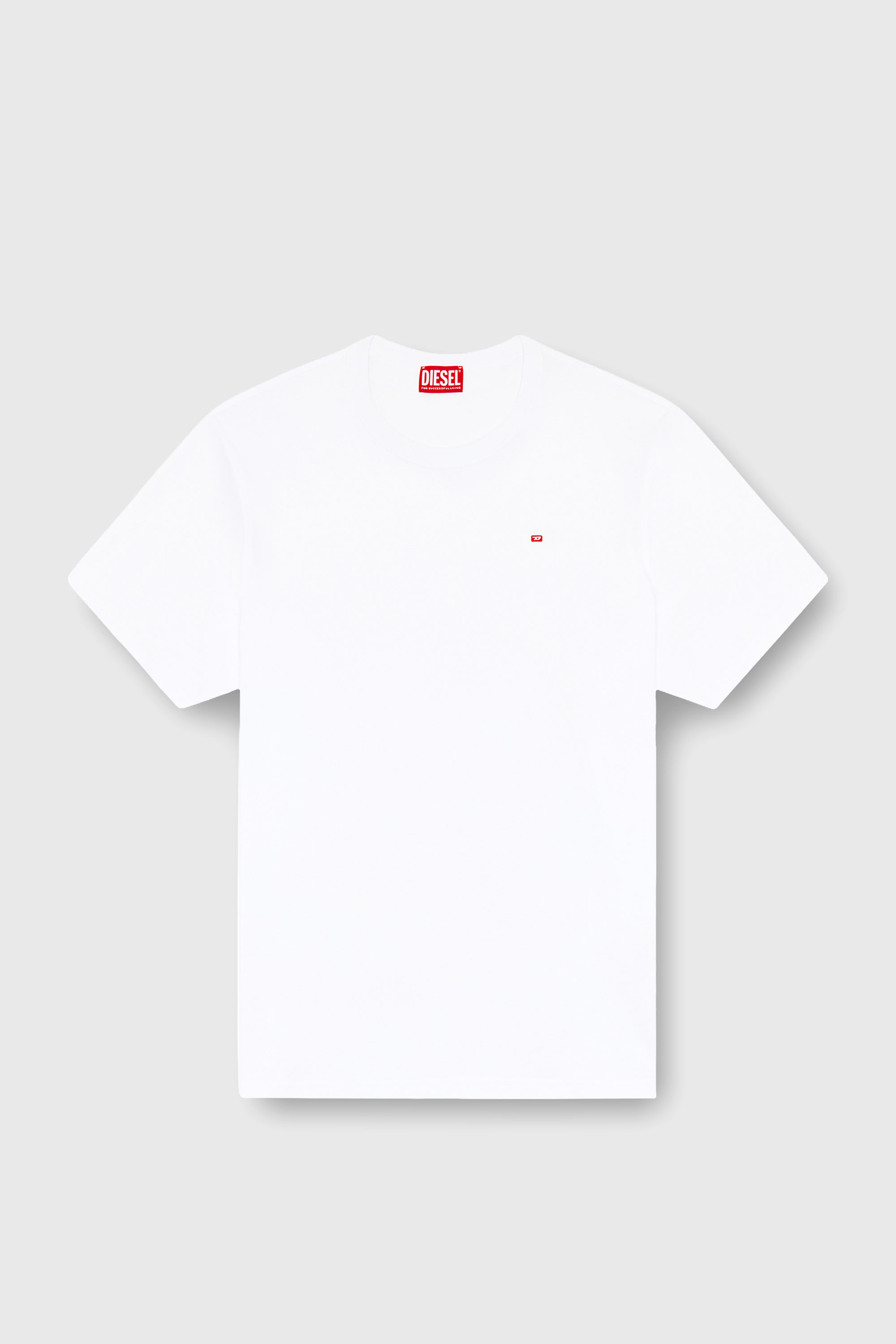 Diesel - T-ADJUST-MICRODIV, T-shirt avec logo micro-brod&eacute; Mixte in Blanc - 2