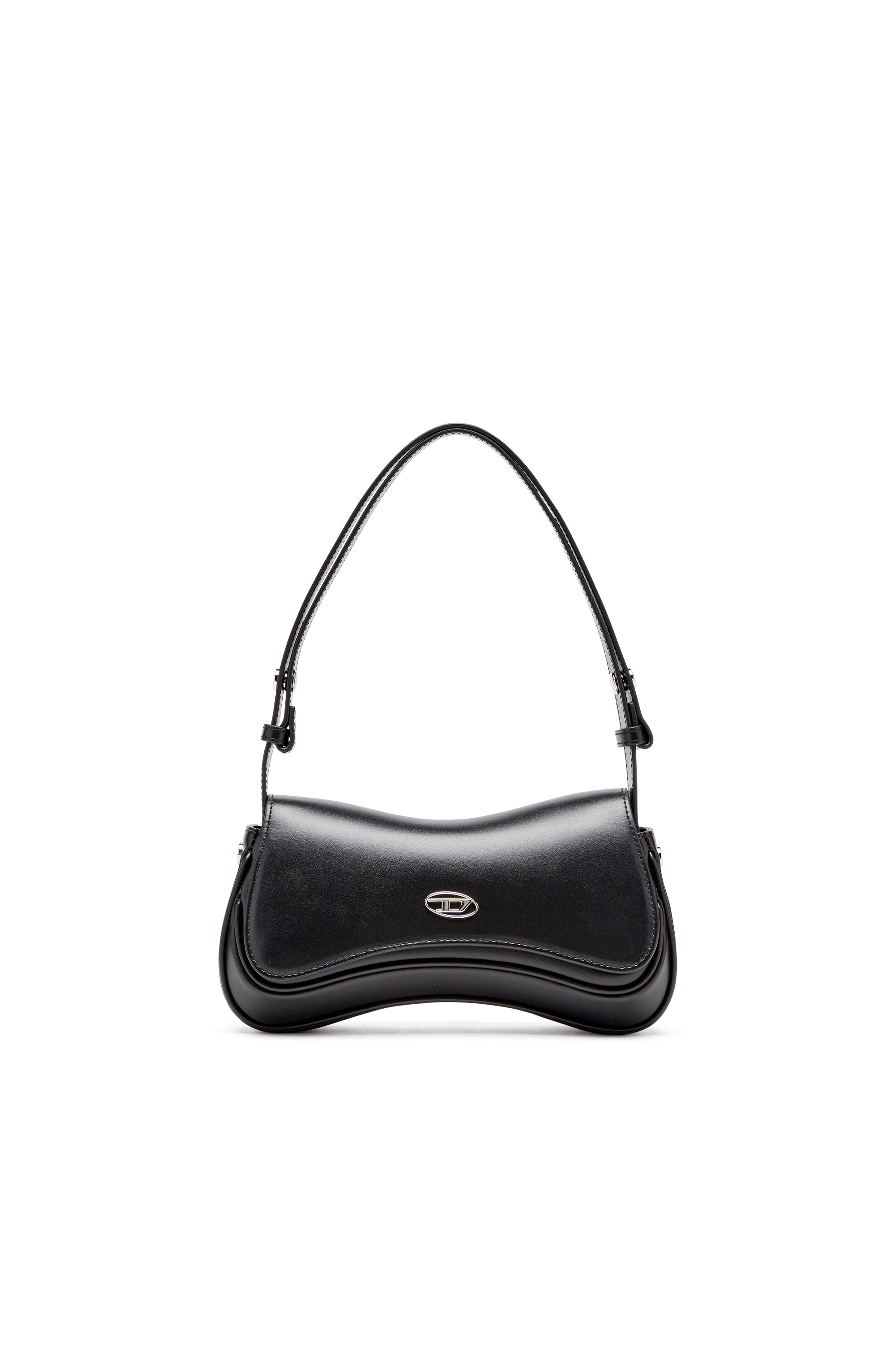 Diesel - PLAY CLUTCH, Play-Borsa a spalla in pelle semilucida Donna in Nero - 8