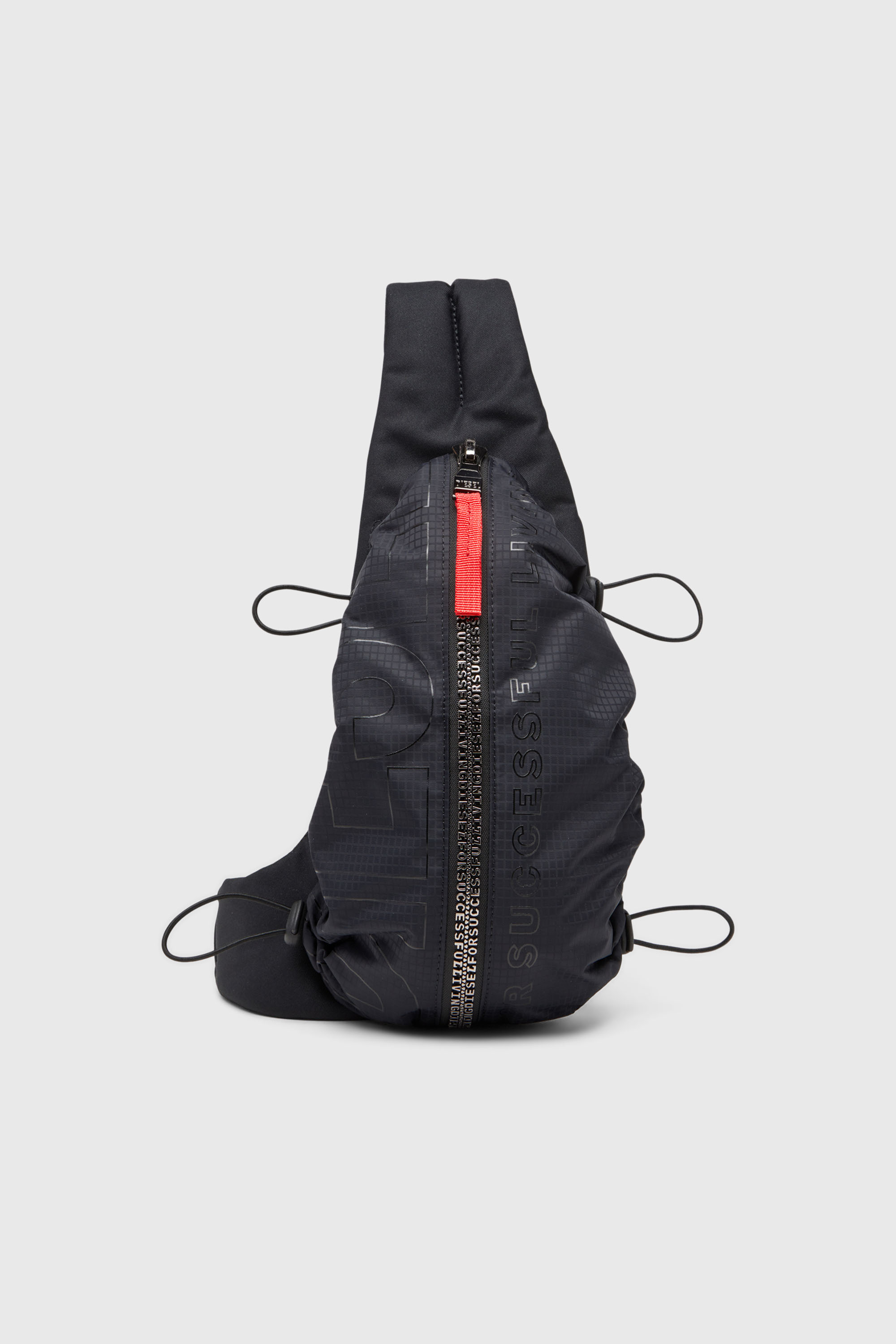 Diesel - ZIP-D CROSSBODY X, Zip-D-Borsa monospalla in shell jacquard Uomo in Nero - 1