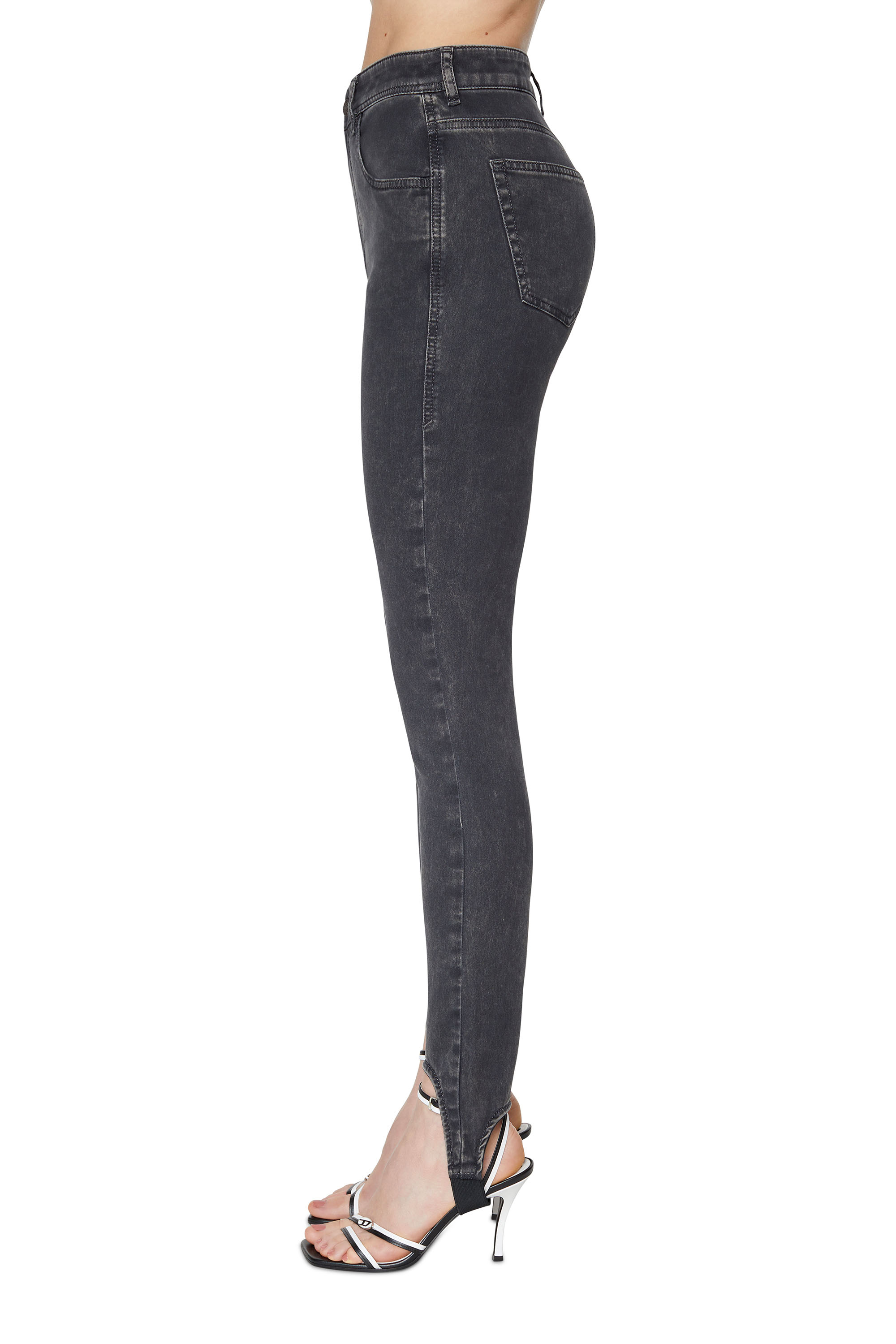 Diesel - Slandy Joggjeans® 069ZM Super skinny, Black/Dark grey - Image 4