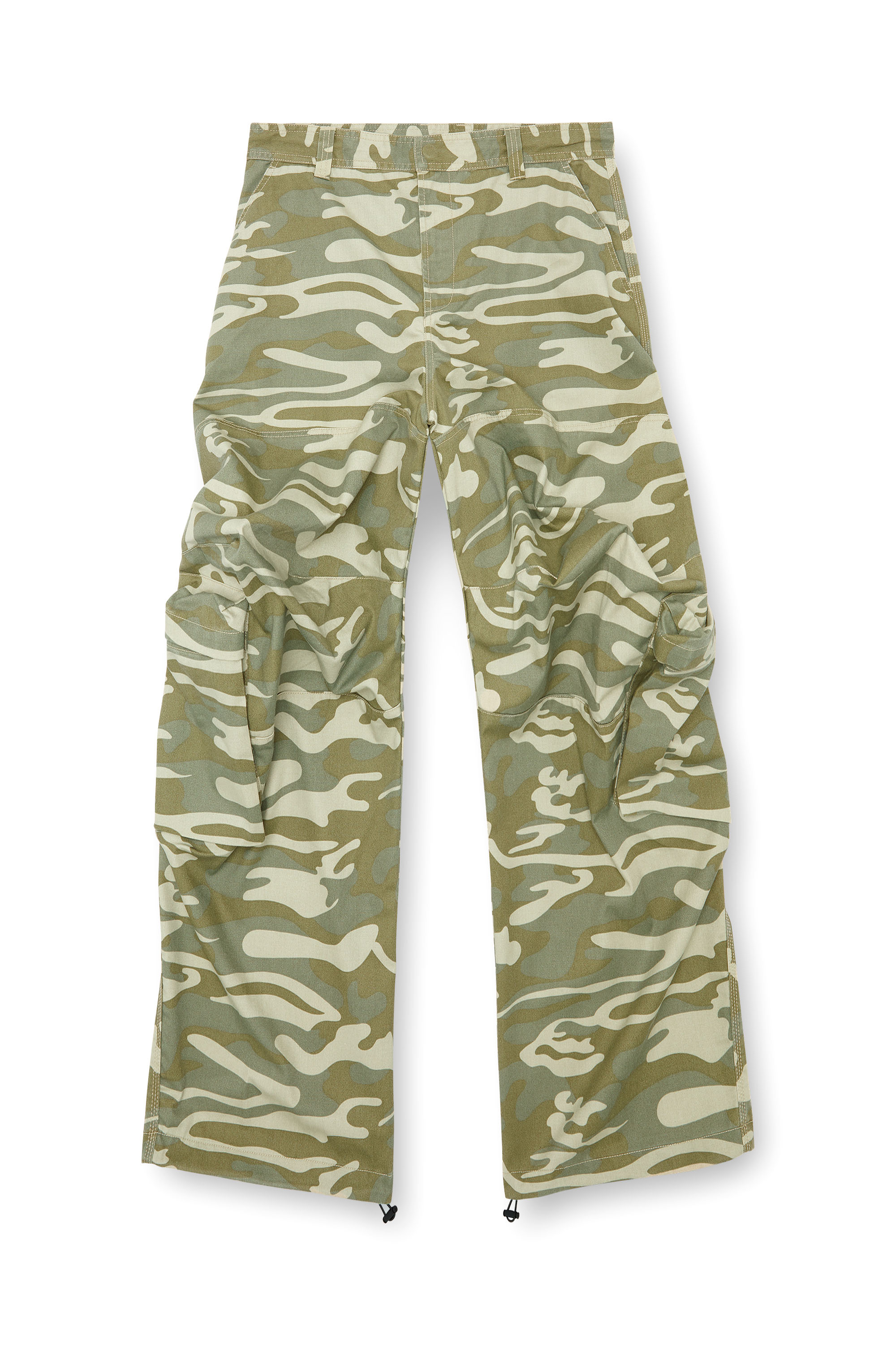 Diesel - P-ARNE-B, Herren Cargo-Hose mit Camouflage-Print in Grün - Image 3