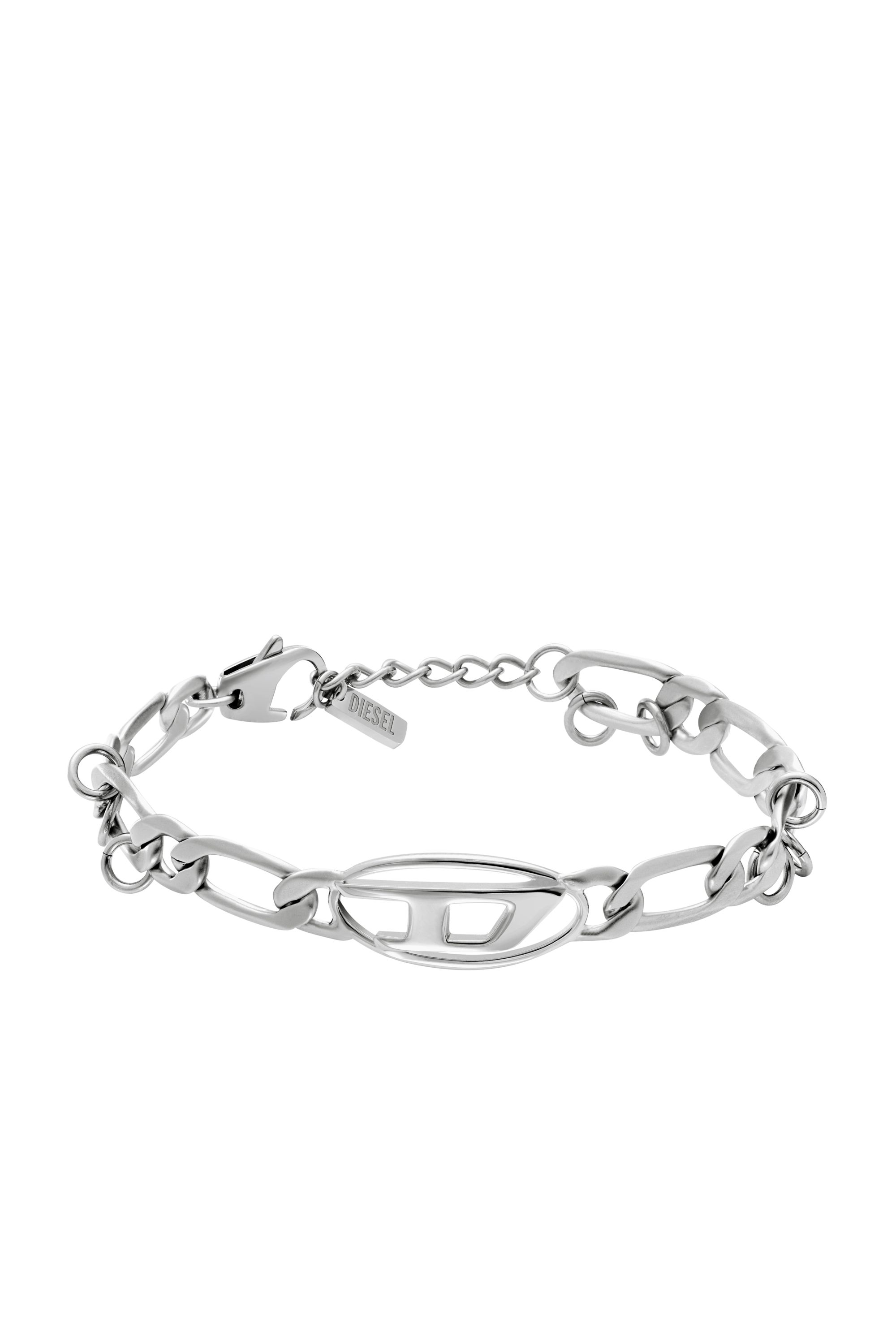 Diesel - DX1599040, Unisex Armband aus Edelstahl und Messing in Silber - 1