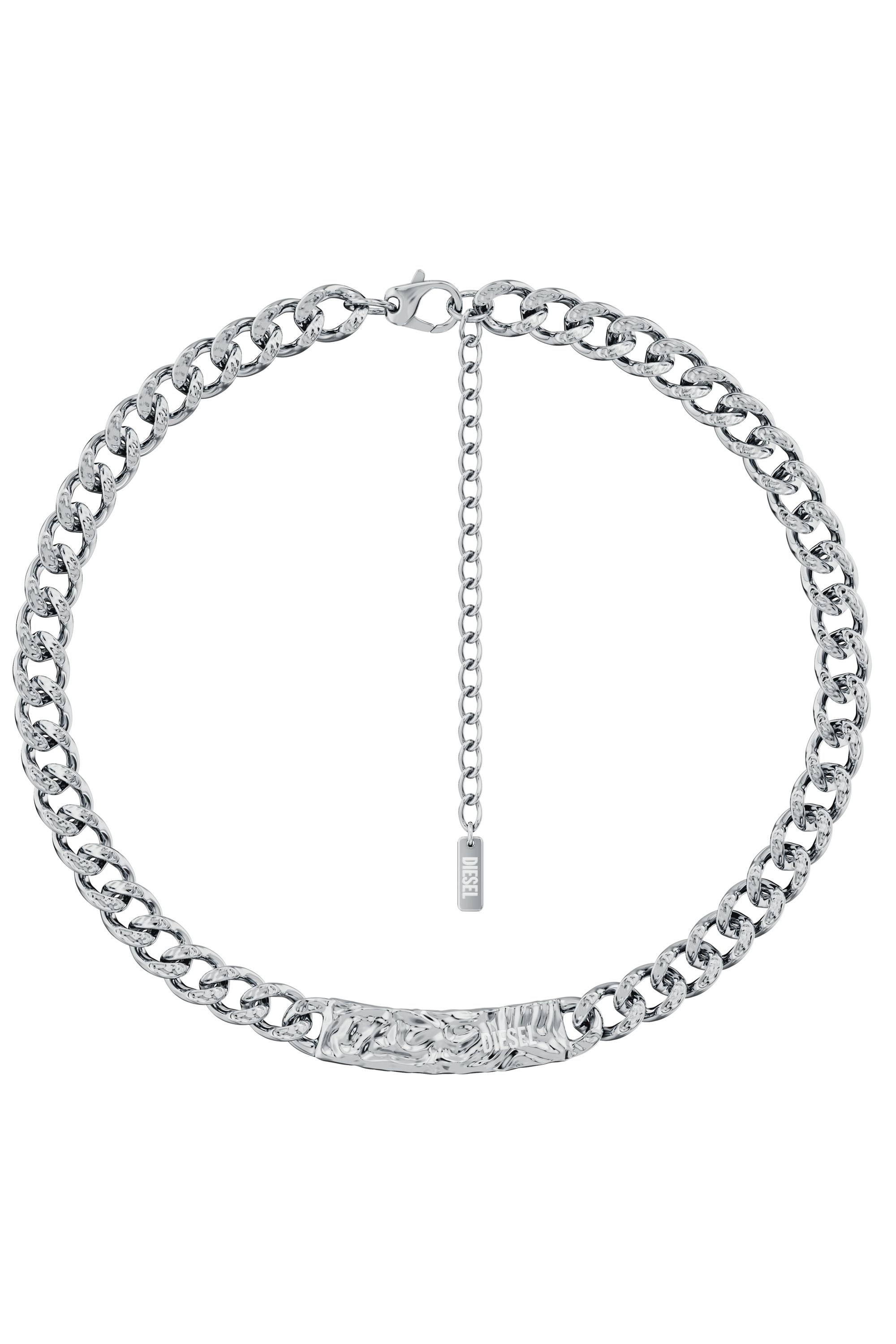 Diesel - DX1733040, Collana a catena in acciaio inox Unisex in Argento - 1