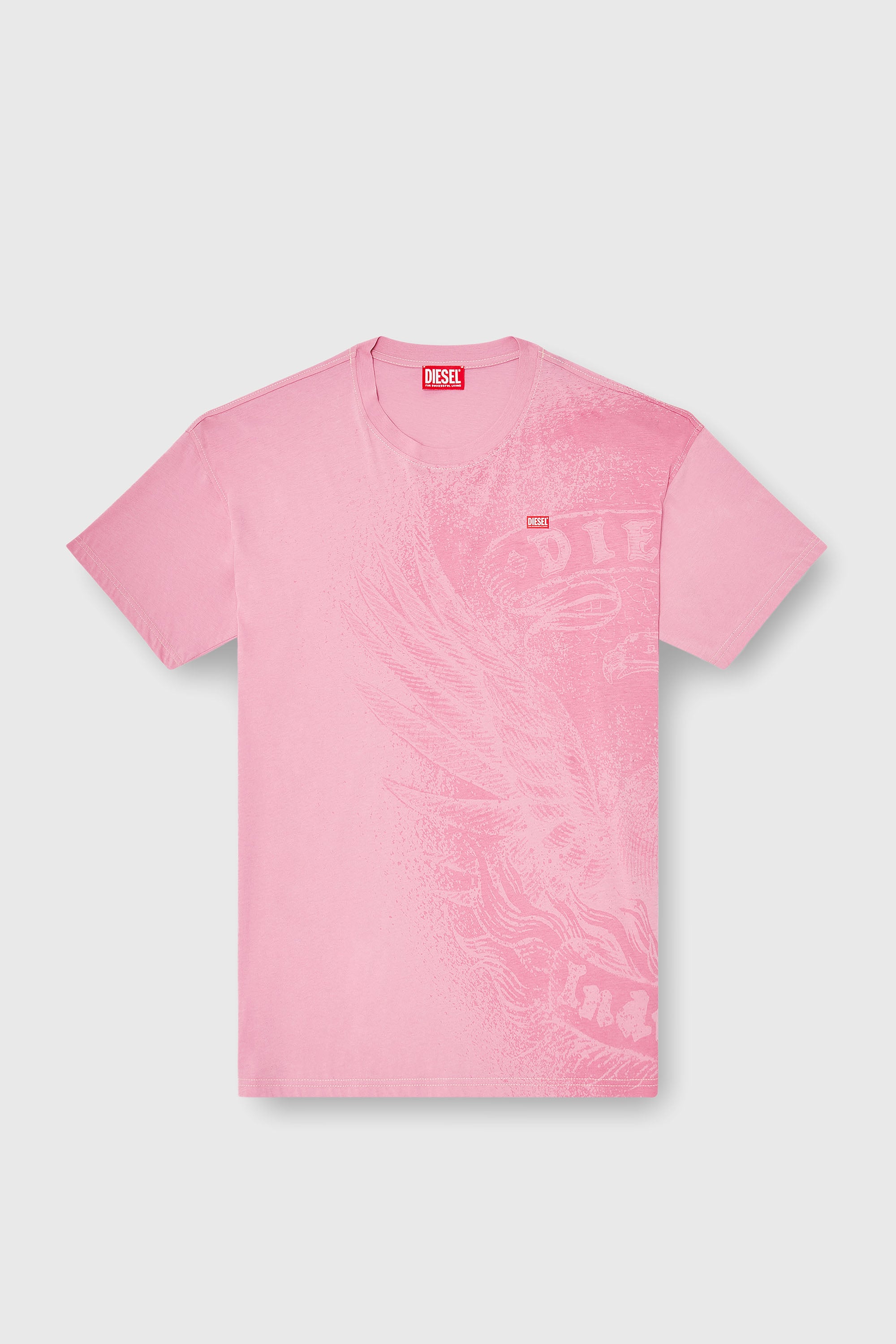 Diesel - T-BOXT-AA3, Herren Locker geschnittenes T-Shirt mit Pigmentdruck in Rosa - 2