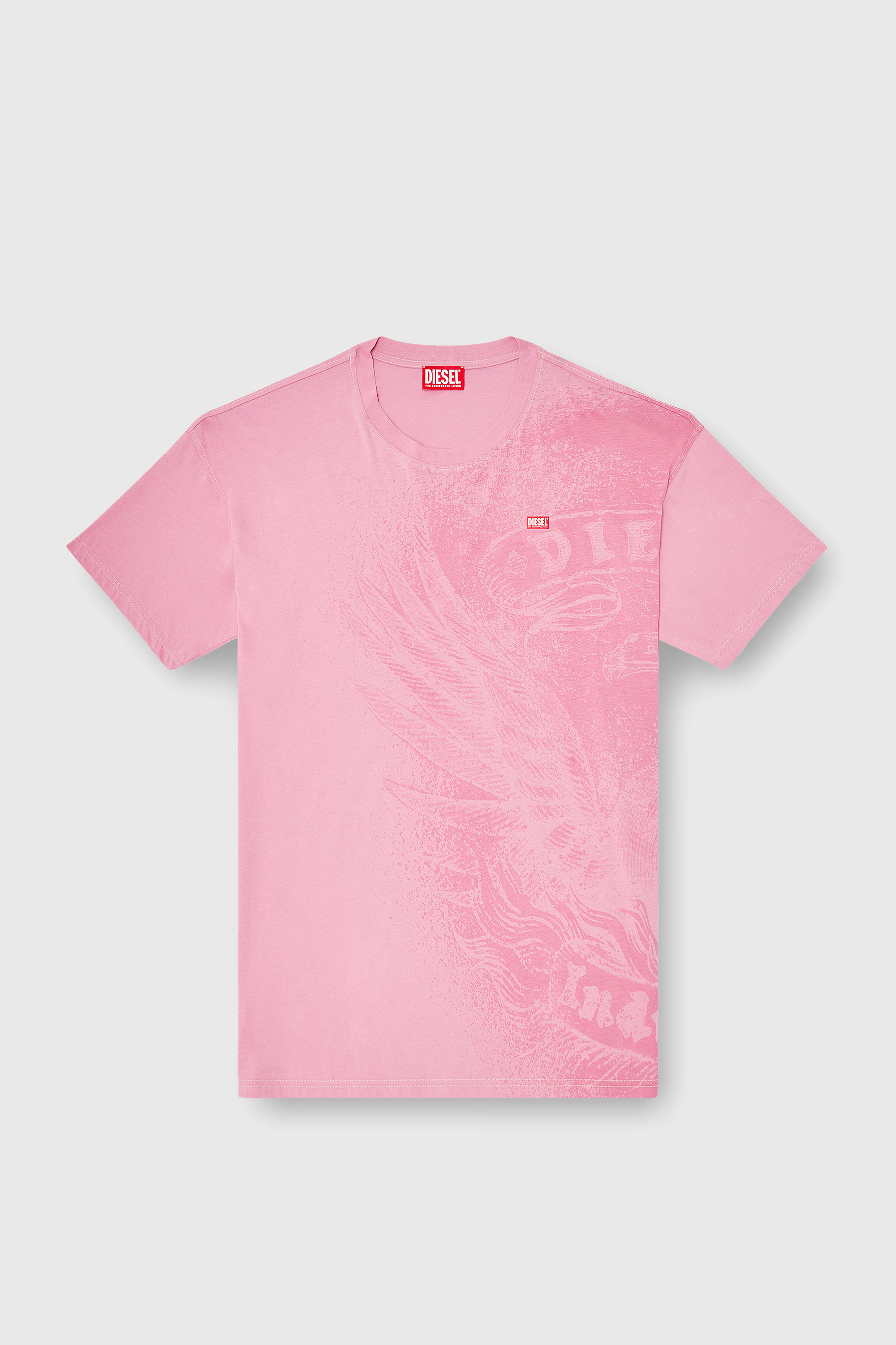 Diesel - T-BOXT-AA3, Herren Locker geschnittenes T-Shirt mit Pigmentdruck in Rosa - 2