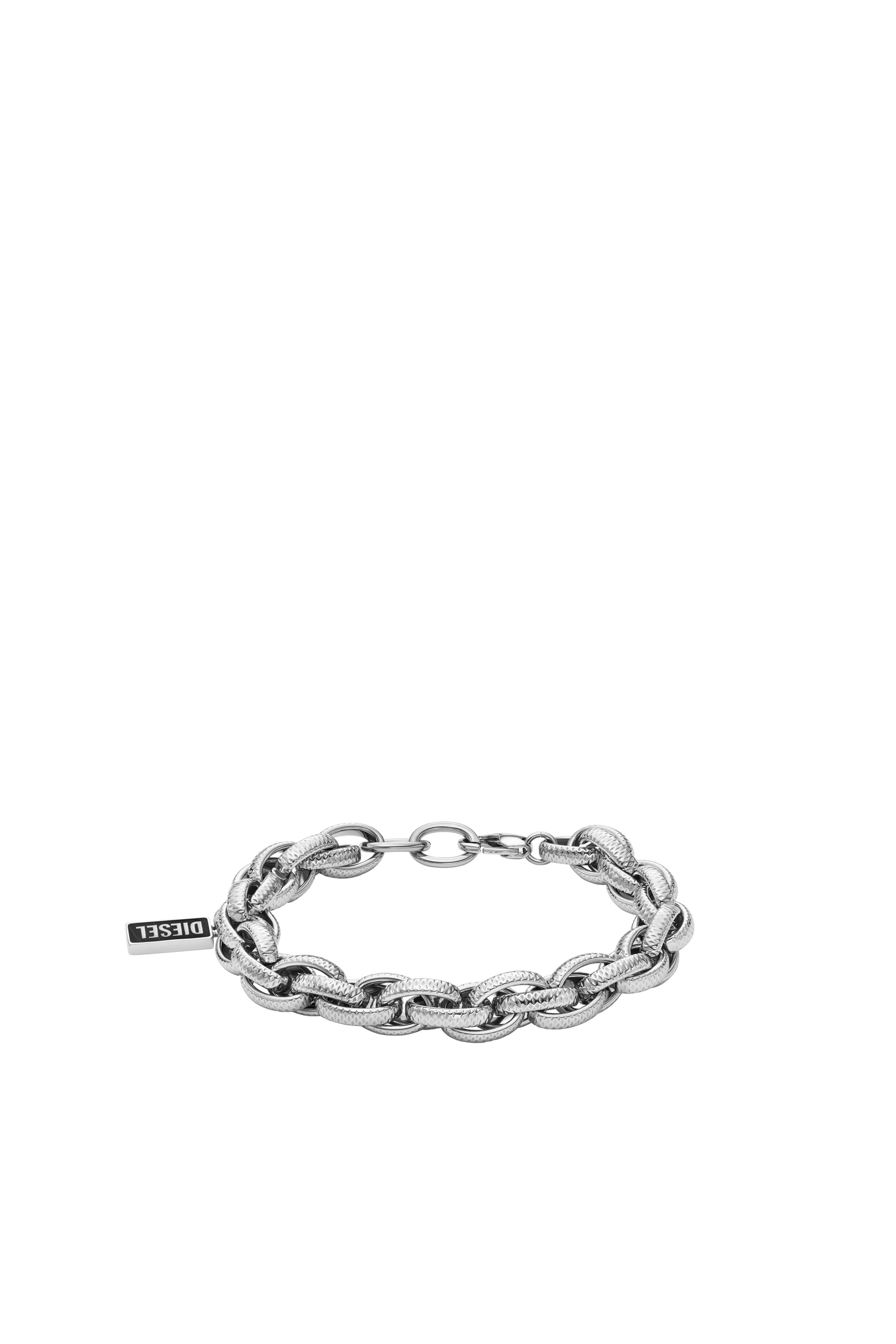 Diesel - DX1514, Bracciale a catena in agata nera Unisex in Argento - 1