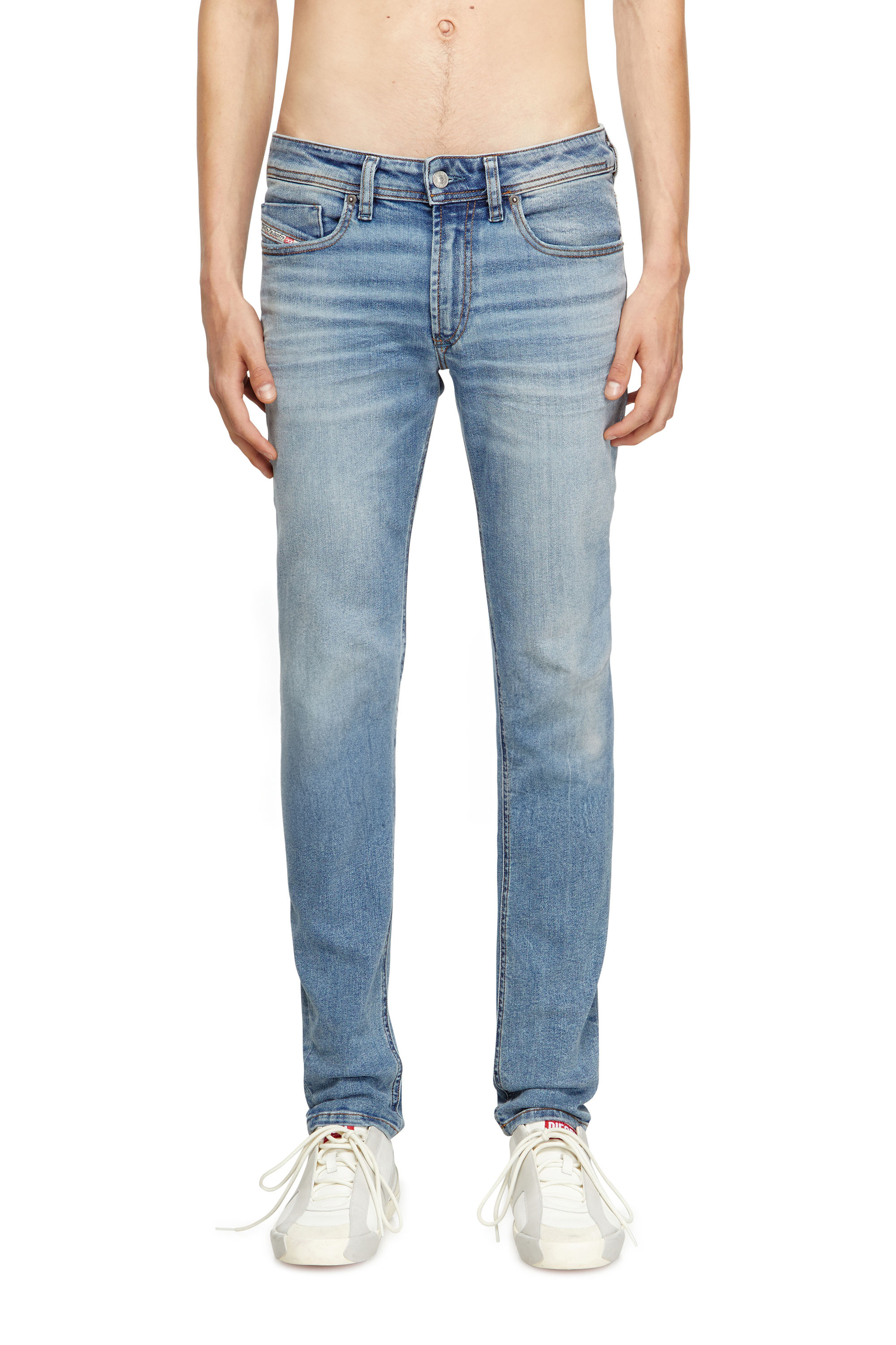 Diesel - Skinny Jeans 1979 Sleenker 0DBDQ Uomo, Blu Chiaro - Image 1