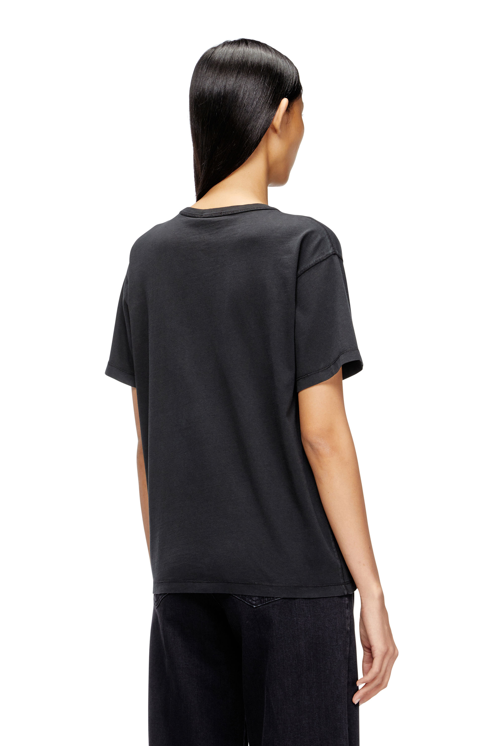 Diesel - T-NORMY-OD-S1, Cotton T-shirt with metallic Oval D Femme in ToBeDefined - 4