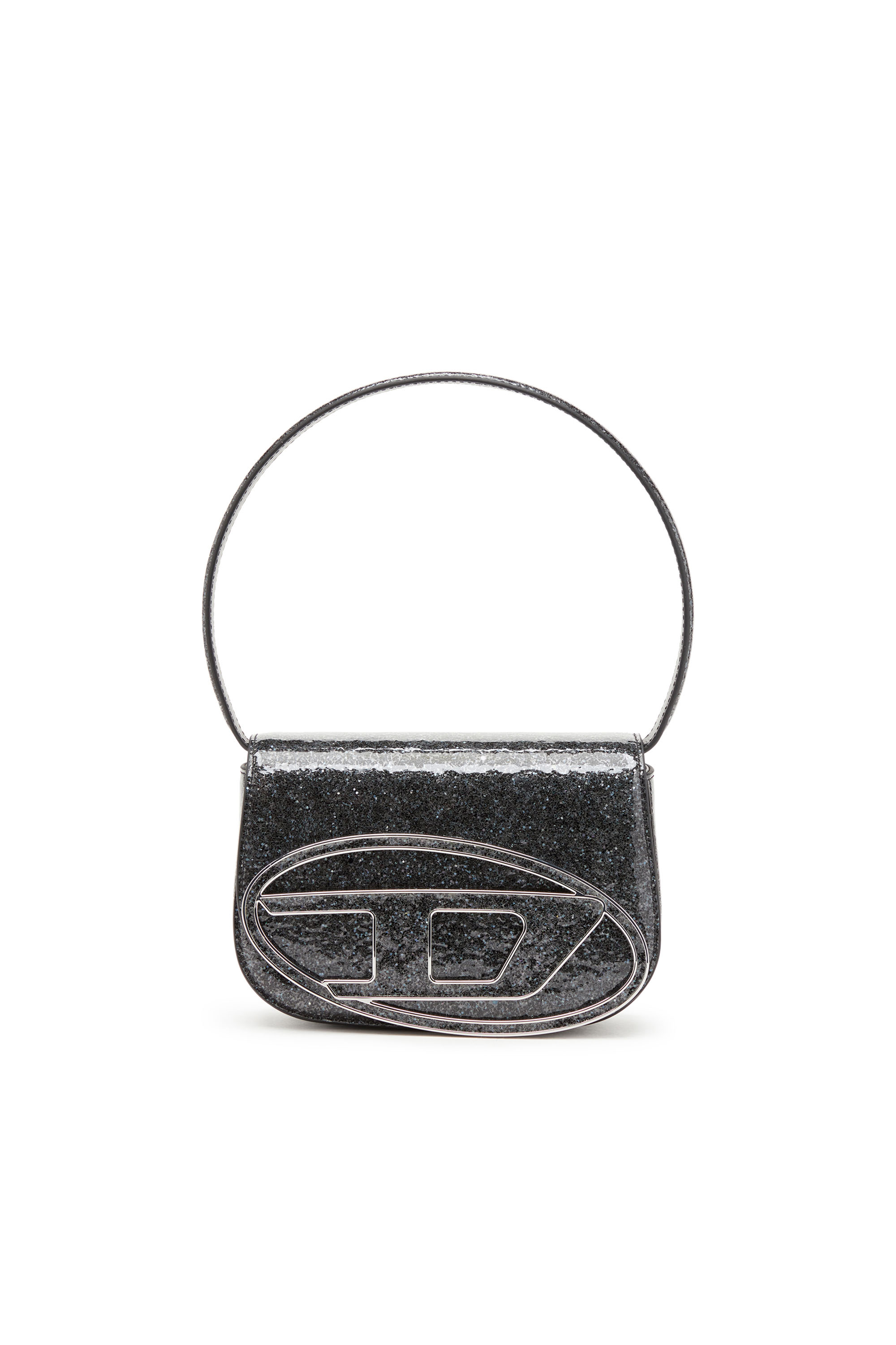 Diesel - 1DR, Damen 1DR-Kultige Schultertasche mit Macro-Glitter in Schwarz - 1