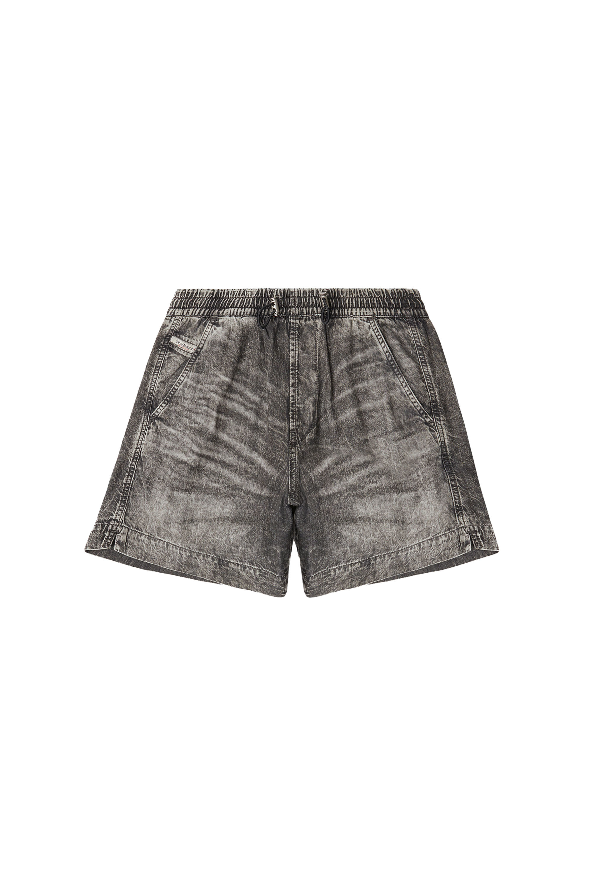 Diesel - D-TENNI-S1, Short in denim marmorizzato Unisex in Nero - 6