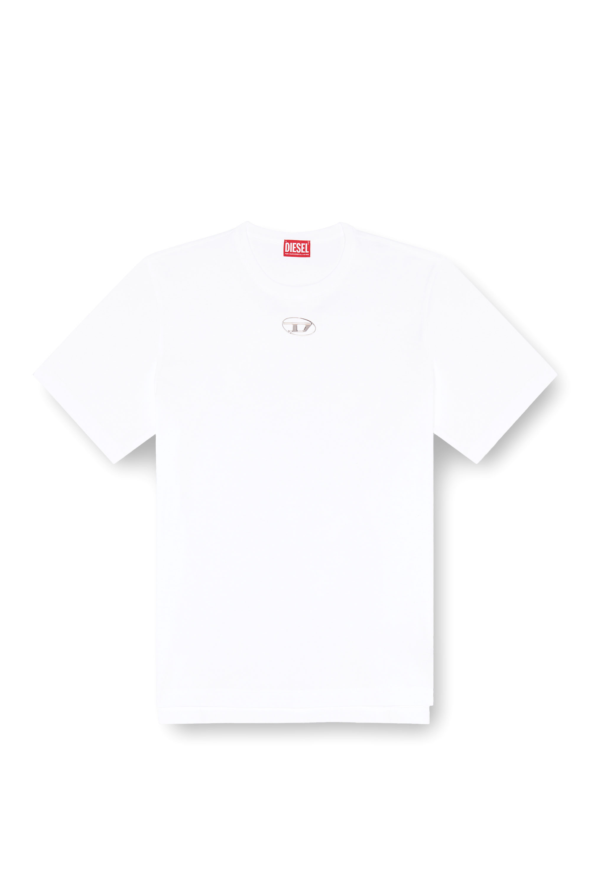 Diesel - T-JUST-OD, T-shirt avec logo moulé par injection Homme in Blanc - 2