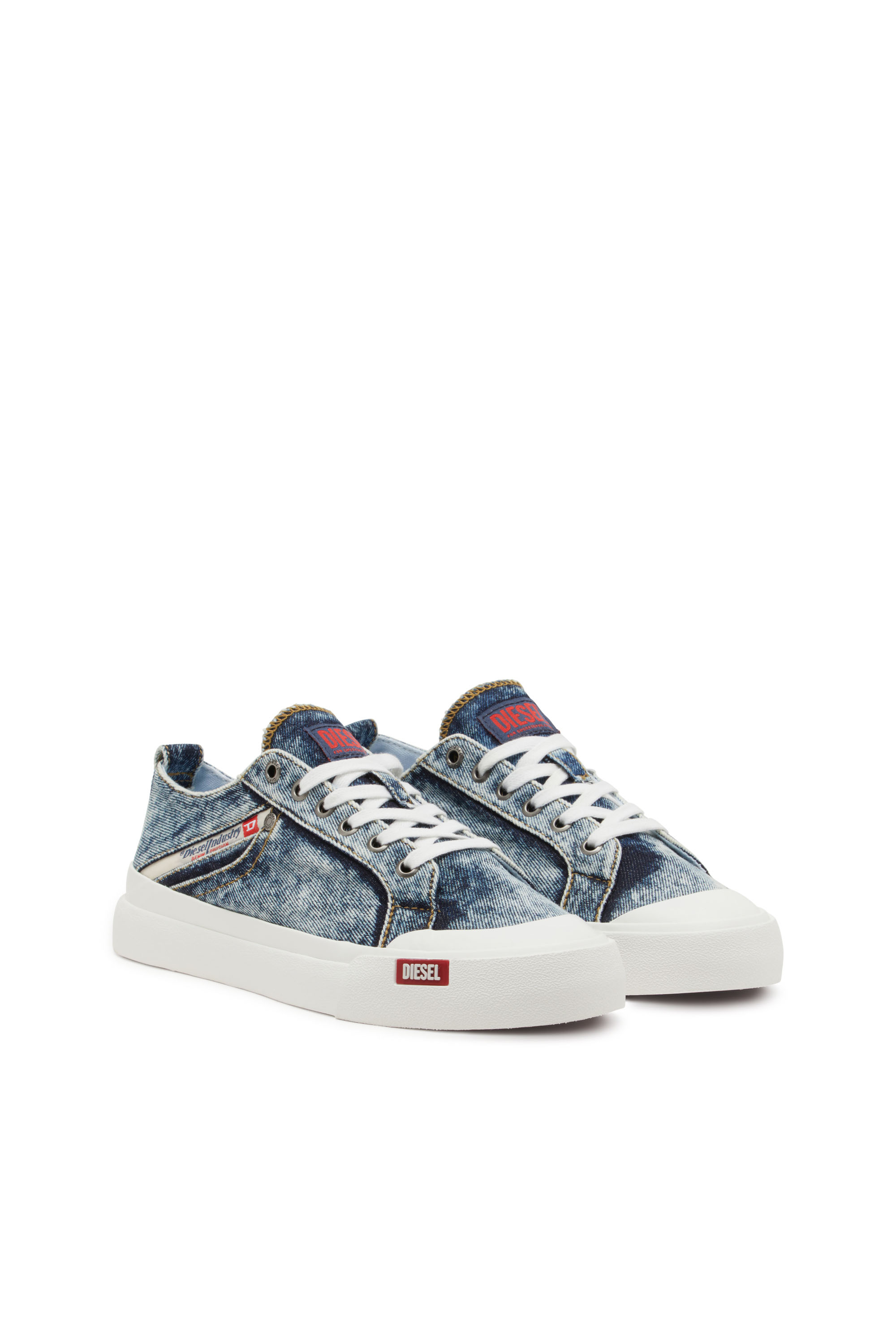 Diesel - S-ATHOS NMD LOW W, S-Athos-Sneaker in denim con taschino Donna in Blu - 2