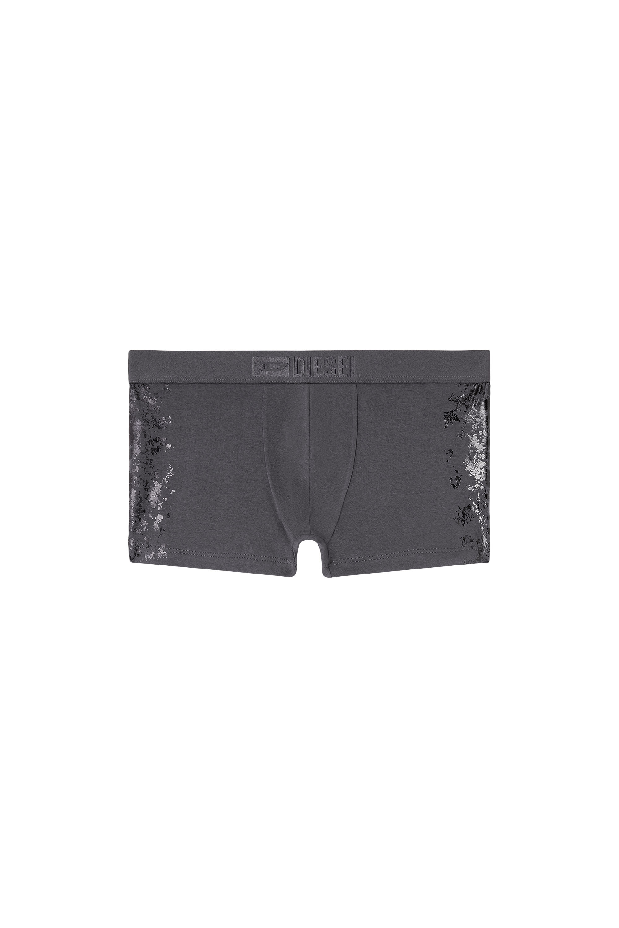 Diesel - DAMIEN-GFT, Boxer in cotone stretch con stampa tono su tono Uomo in Grigio - 3