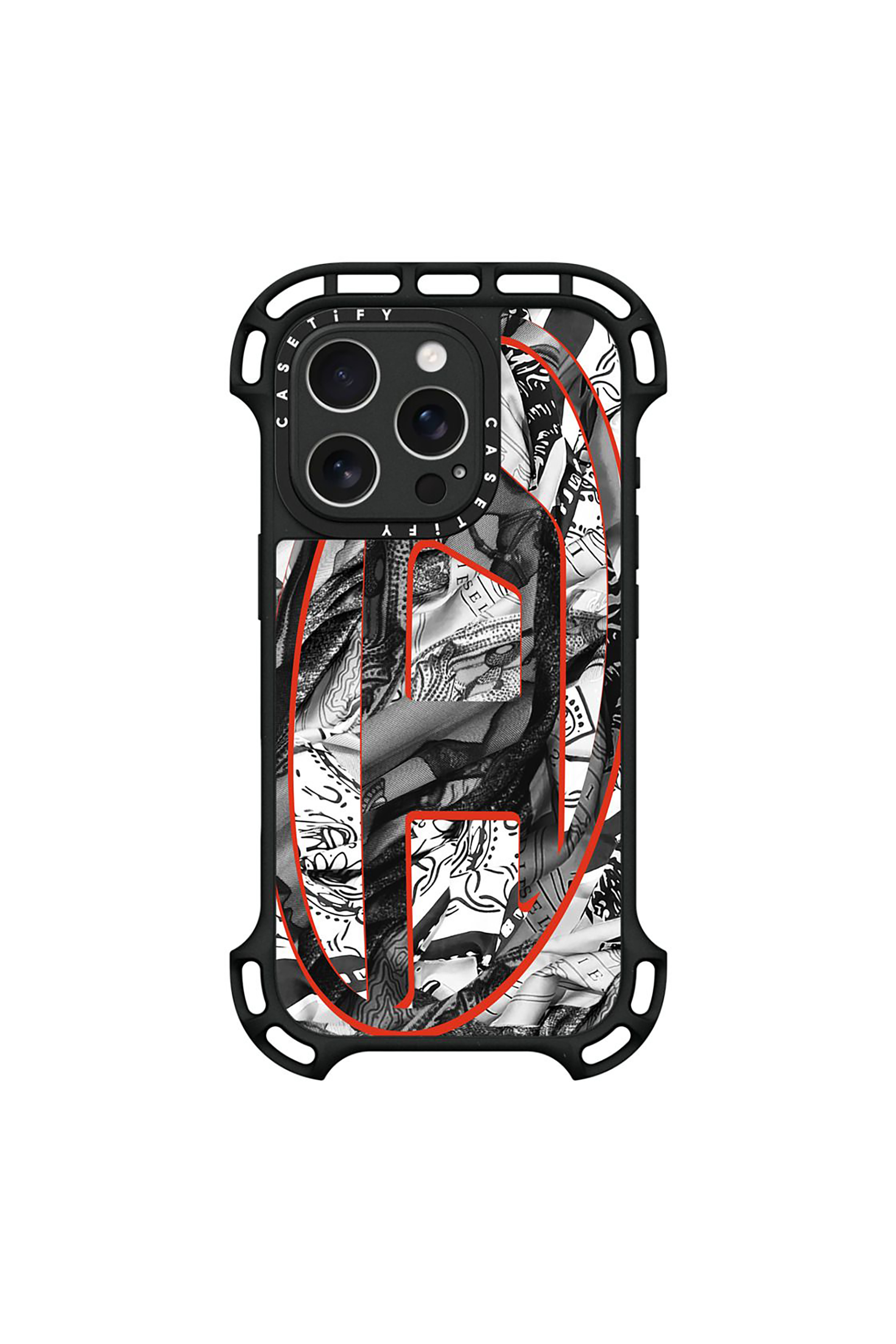 Diesel - 60298 CASETIFY MOULDED CASE, Unisex Bandana-Hülle iPhone 16 Pro in Bunt/Schwarz - 1