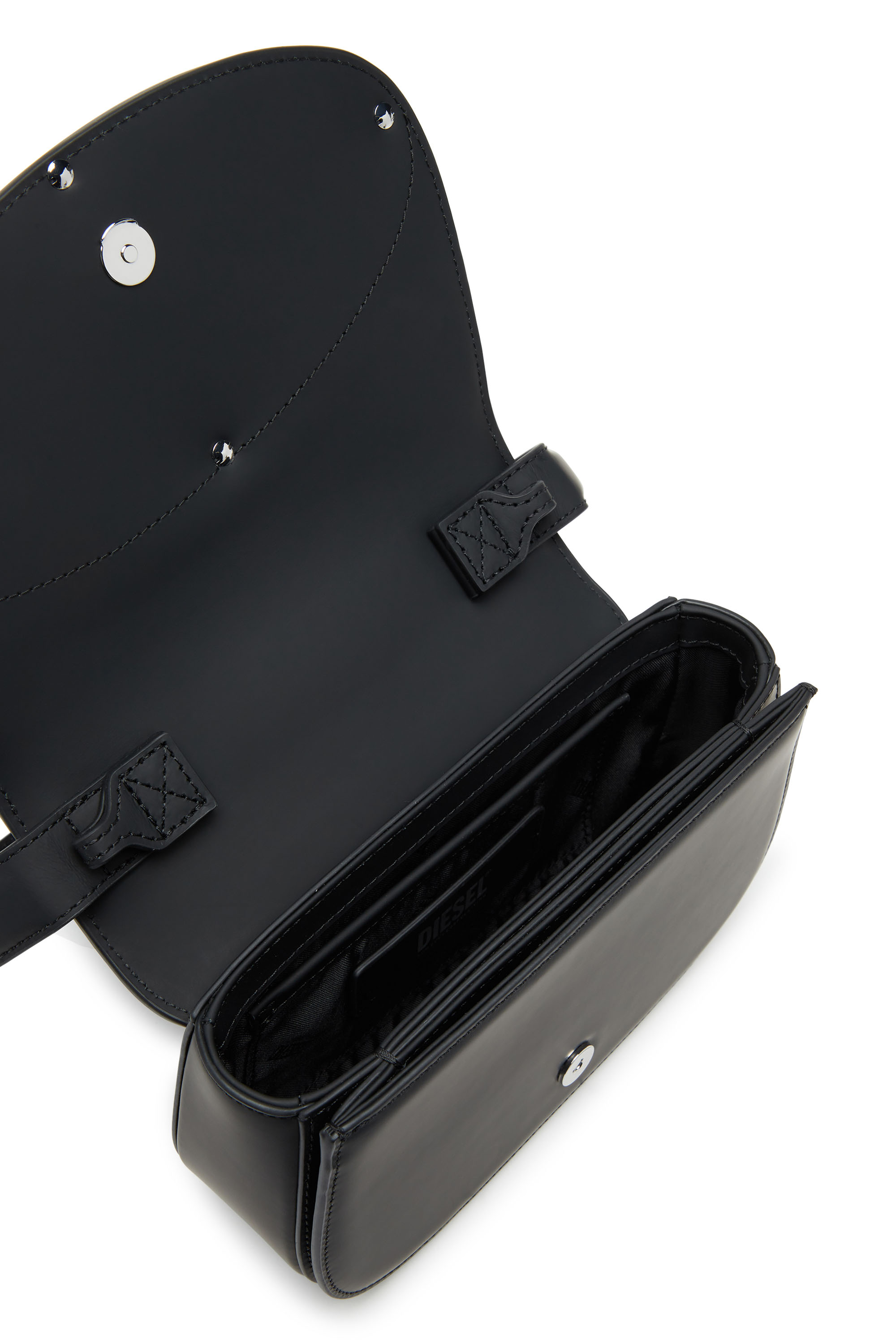 Diesel - 1DR, 1DR-Sac &agrave; bandouli&egrave;re iconique en cuir mat Femme in Noir - 4