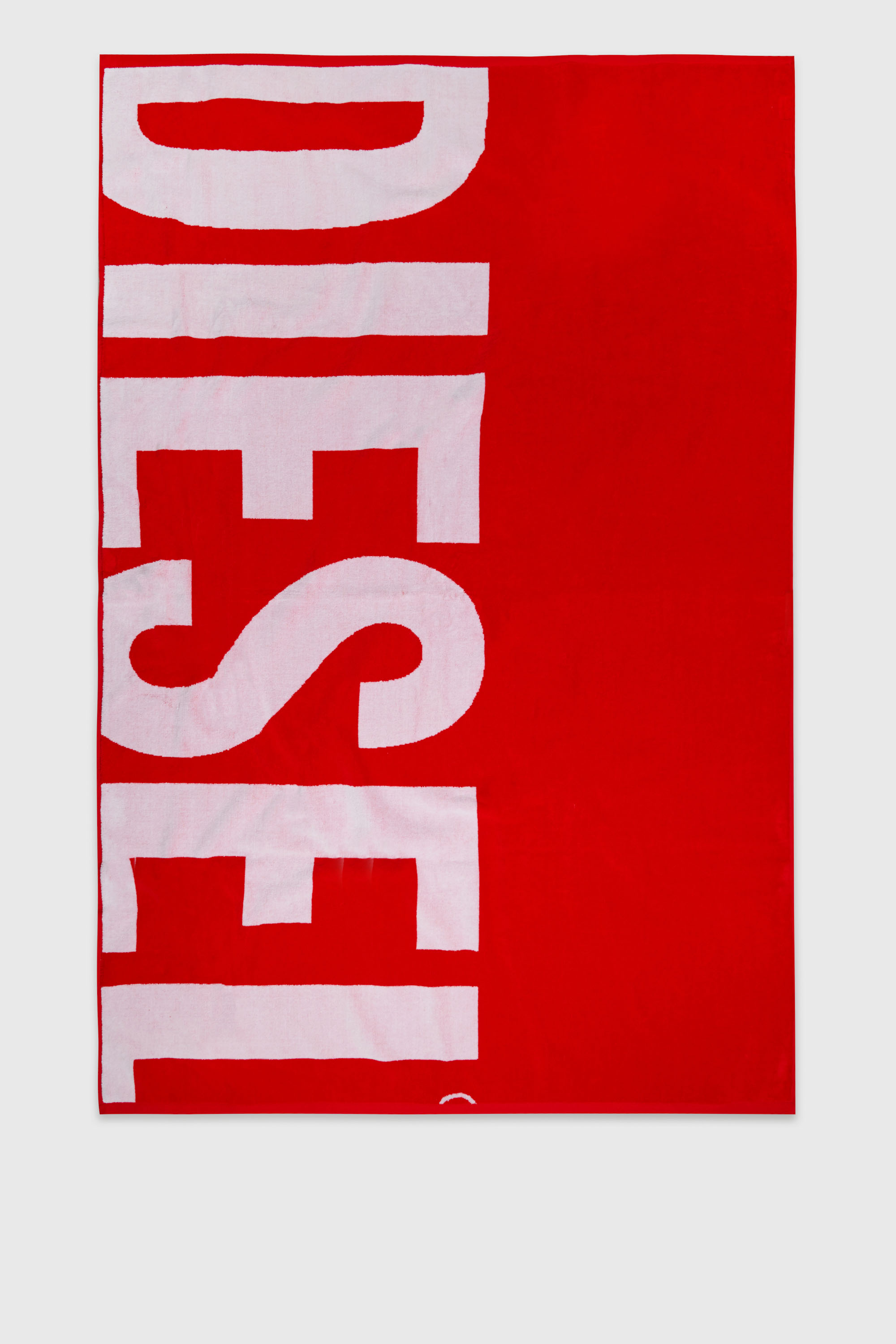 Diesel - HELMY, Serviette en coton avec logo maxi Mixte in Rouge - 1