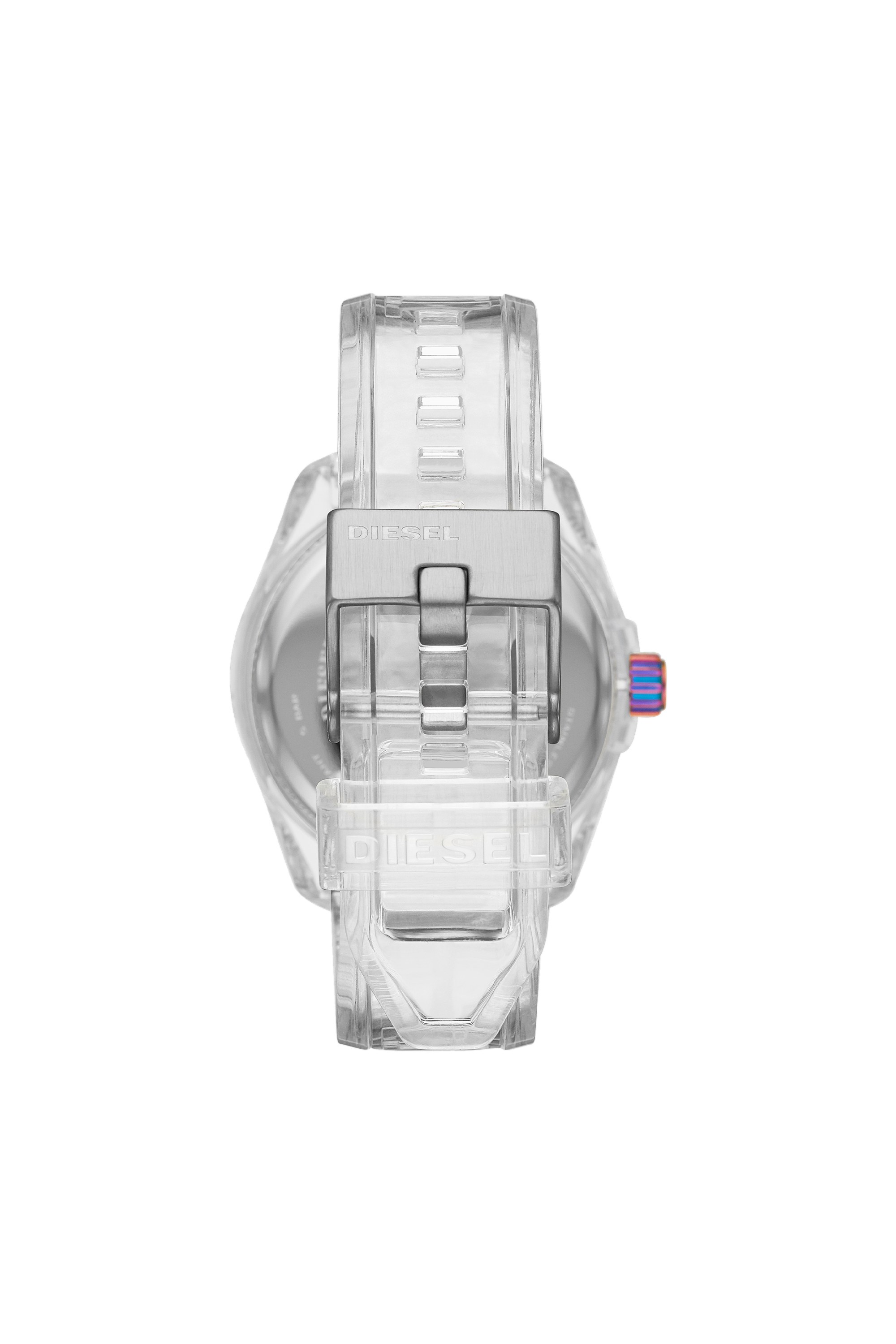 Diesel - DZ1926, Montre MS9 en polyuréthane transparent à trois aiguilles Mixte in Blanc - 2