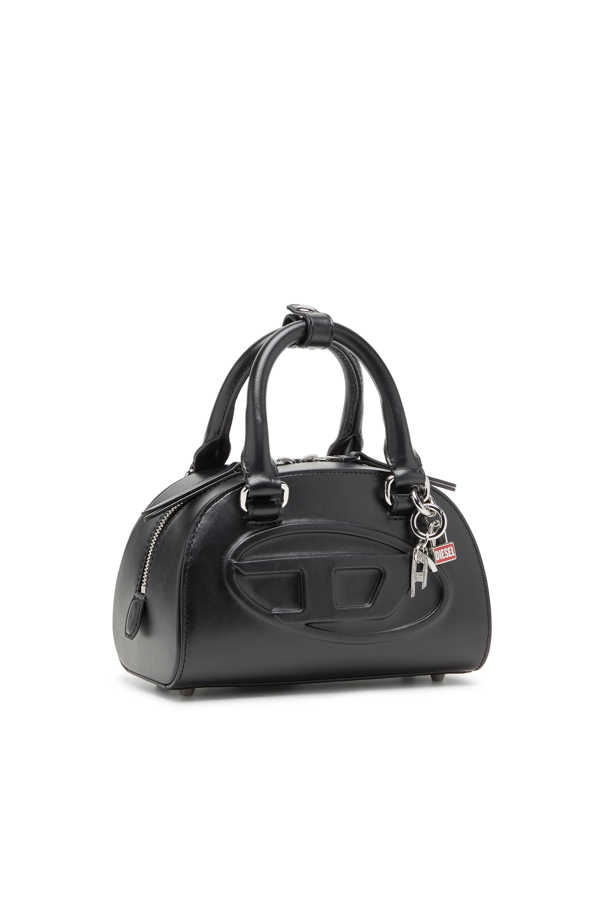 Diesel - 1DR DOME TOP HANDLE, Damen 1DR Dome-Bowling-Tasche aus Leder in Schwarz - 2