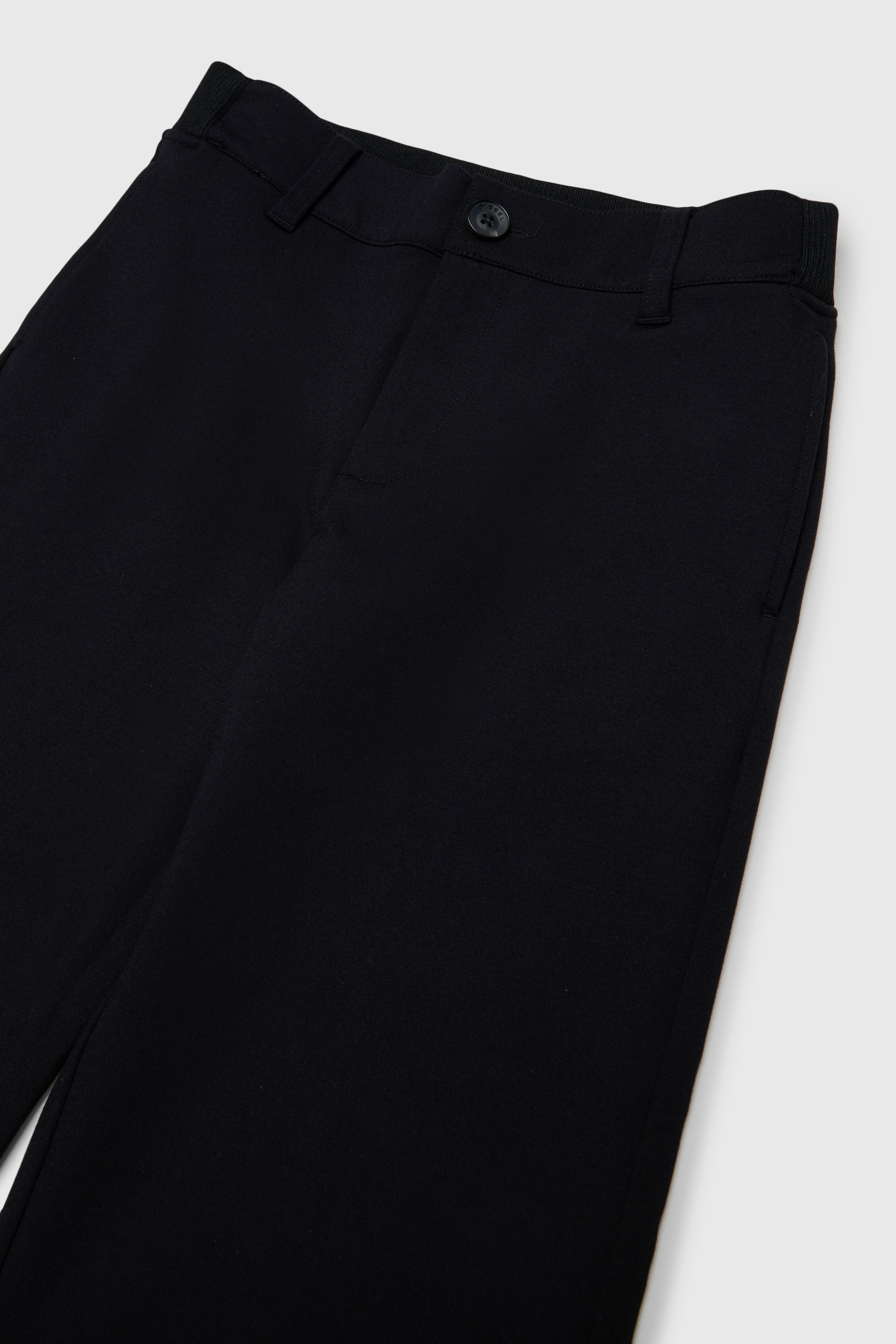 Diesel - PREBBY, Pantalon wide-leg en tissu stretch compact Homme in Noir - 3