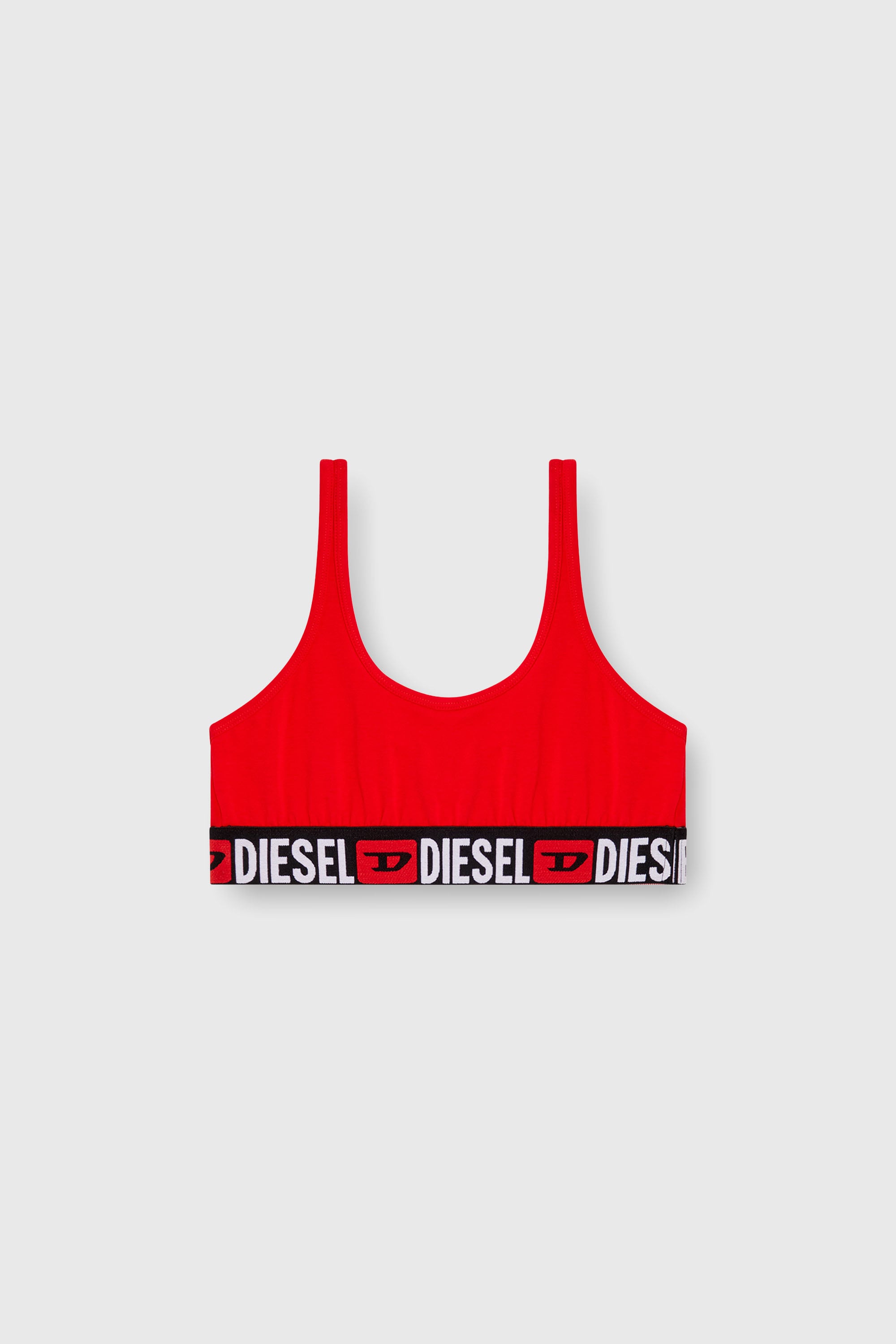 Diesel - UFSB-ORIBA, Bralette con fascia logata Donna in Rosso - 2