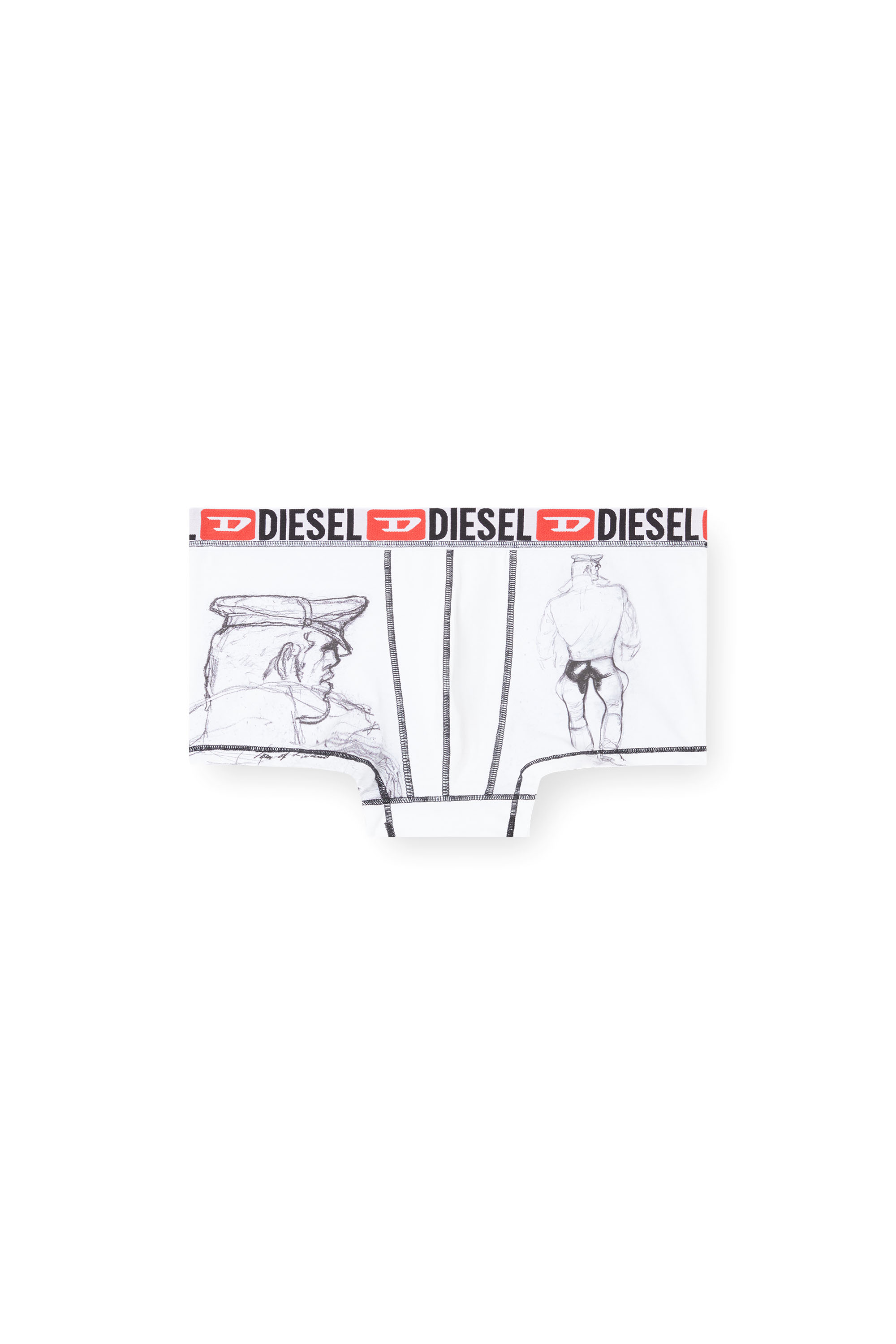 Diesel - PR-DAMIEN, Boxer con stampa disegno Uomo in Bianco - 2