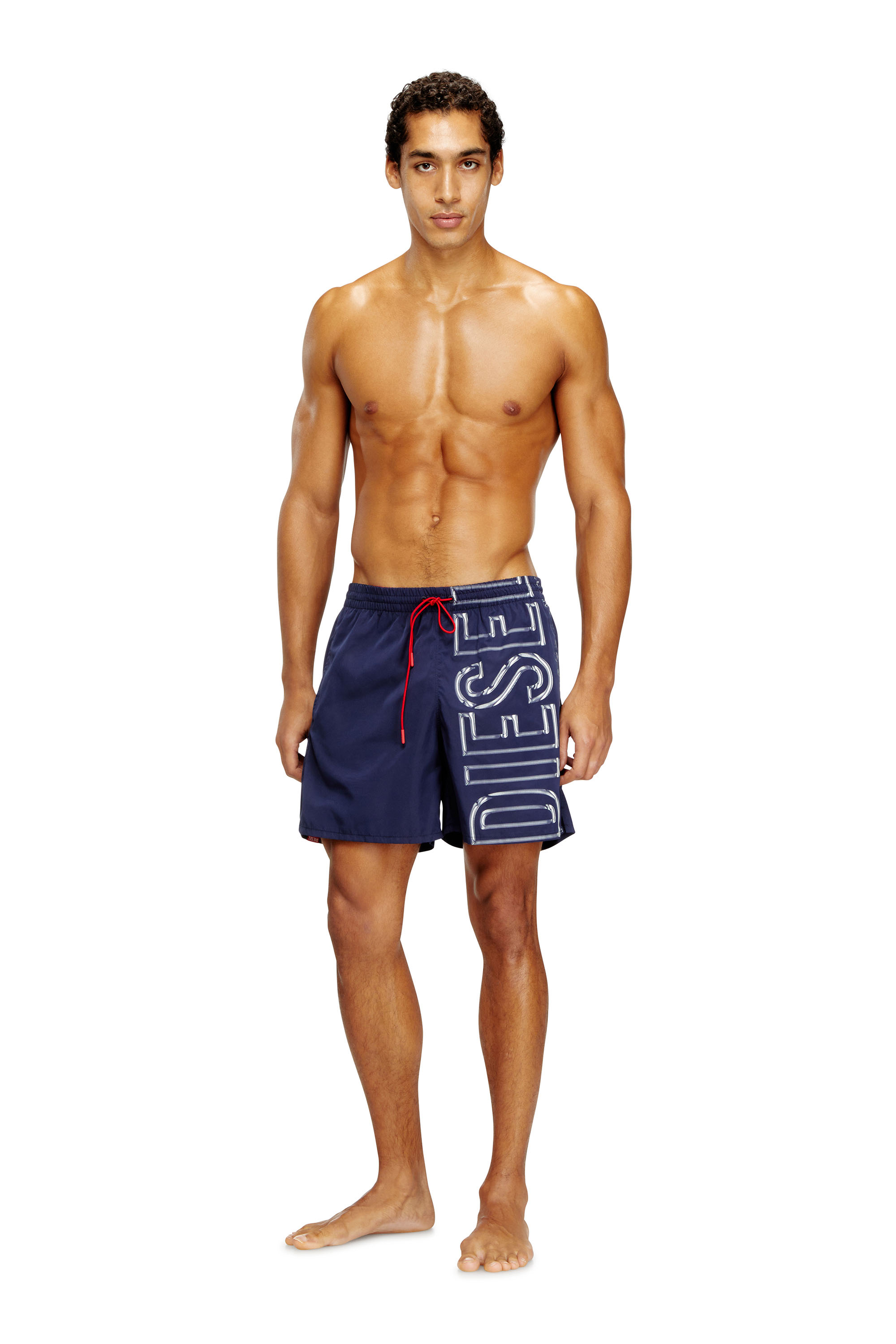 Diesel - SOCCER-41-D-CORE, Herren Badeshorts mit übergroßem Logoprint in null - 1