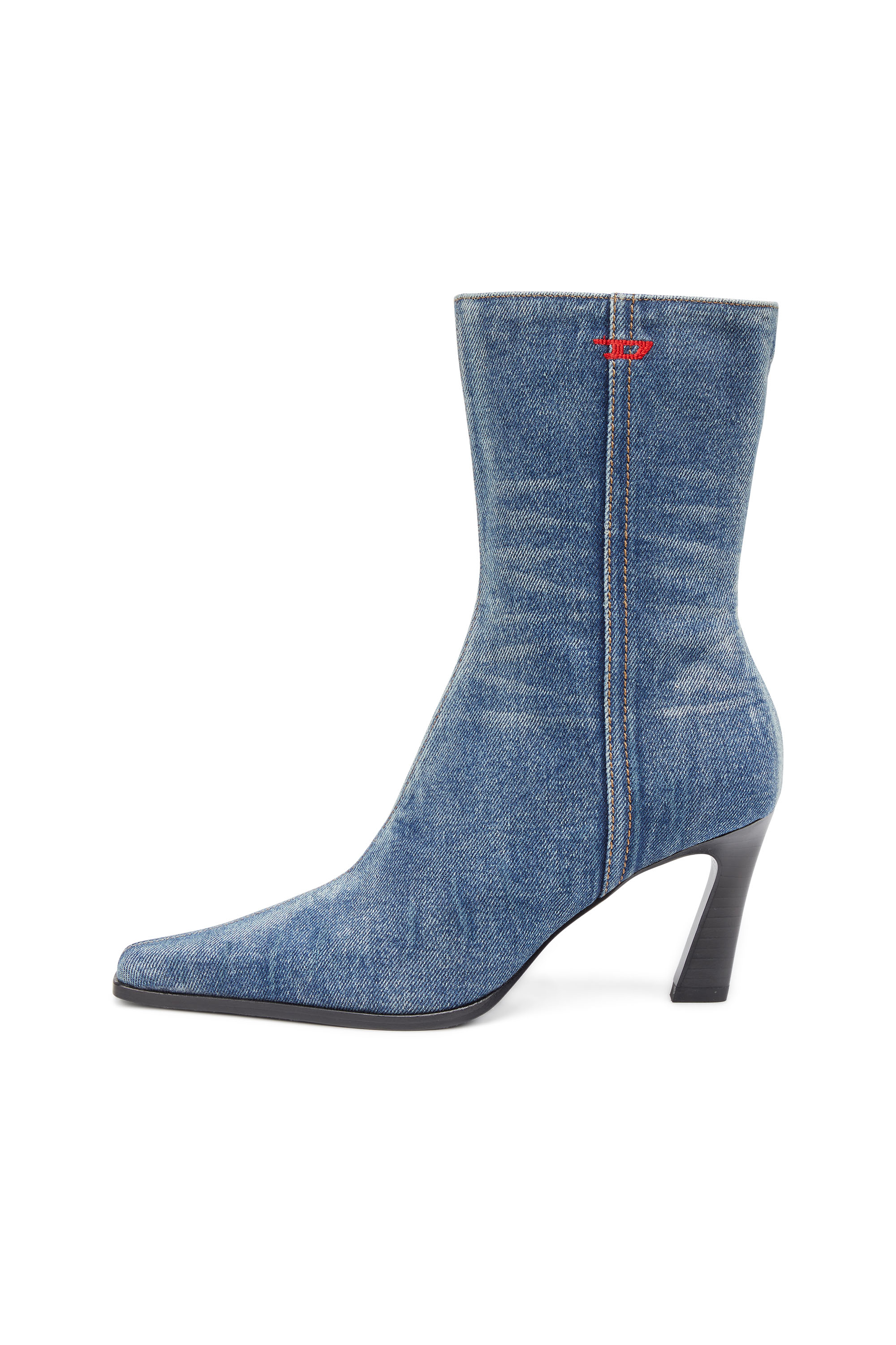 Diesel - D-ALLAS BT, D-Allas-Bottine en denim délavé Femme in Bleu - 6