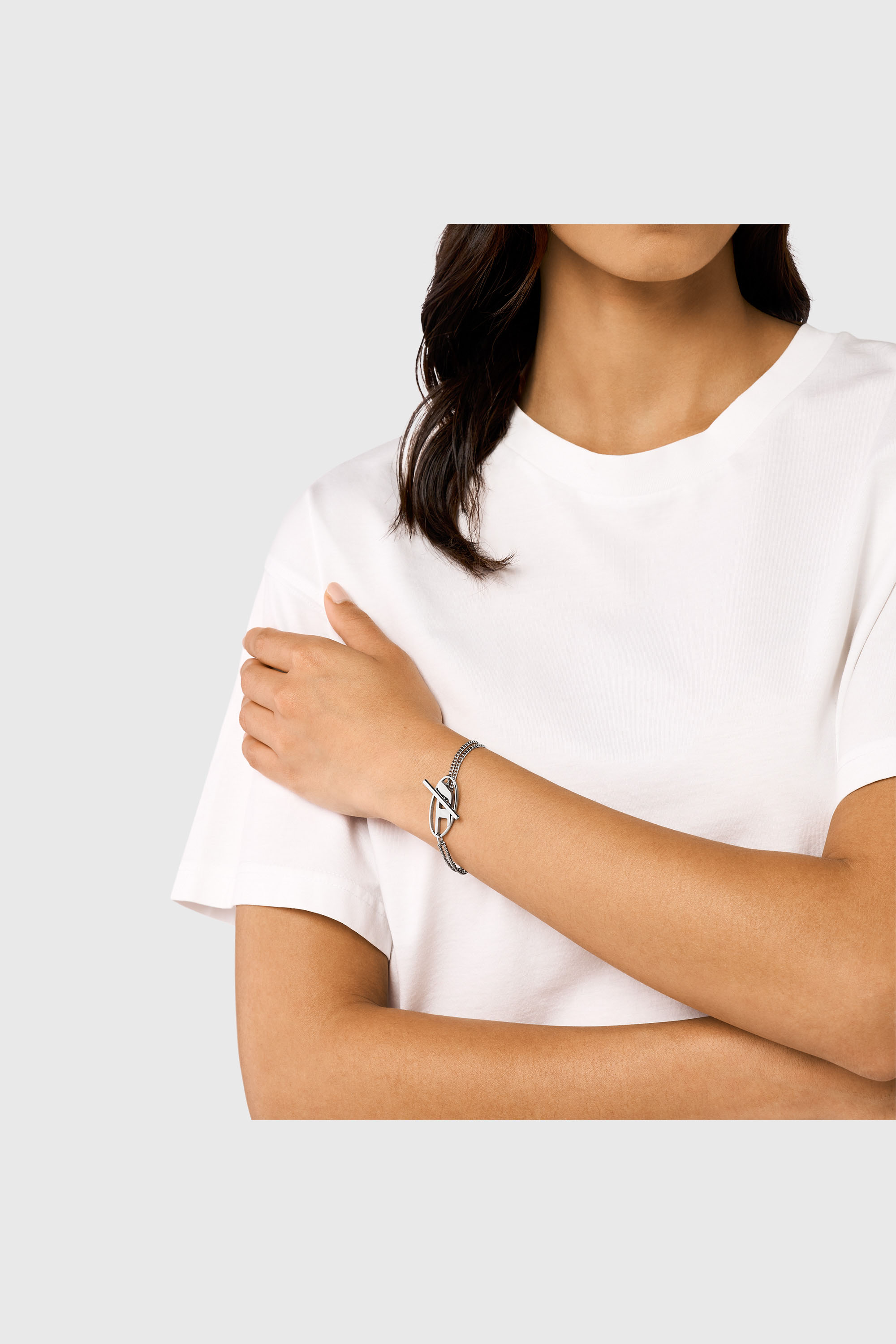 Diesel - DX1535040, Bracelet cha&icirc;ne en acier inoxydable Mixte in Gris argent&eacute; - 3