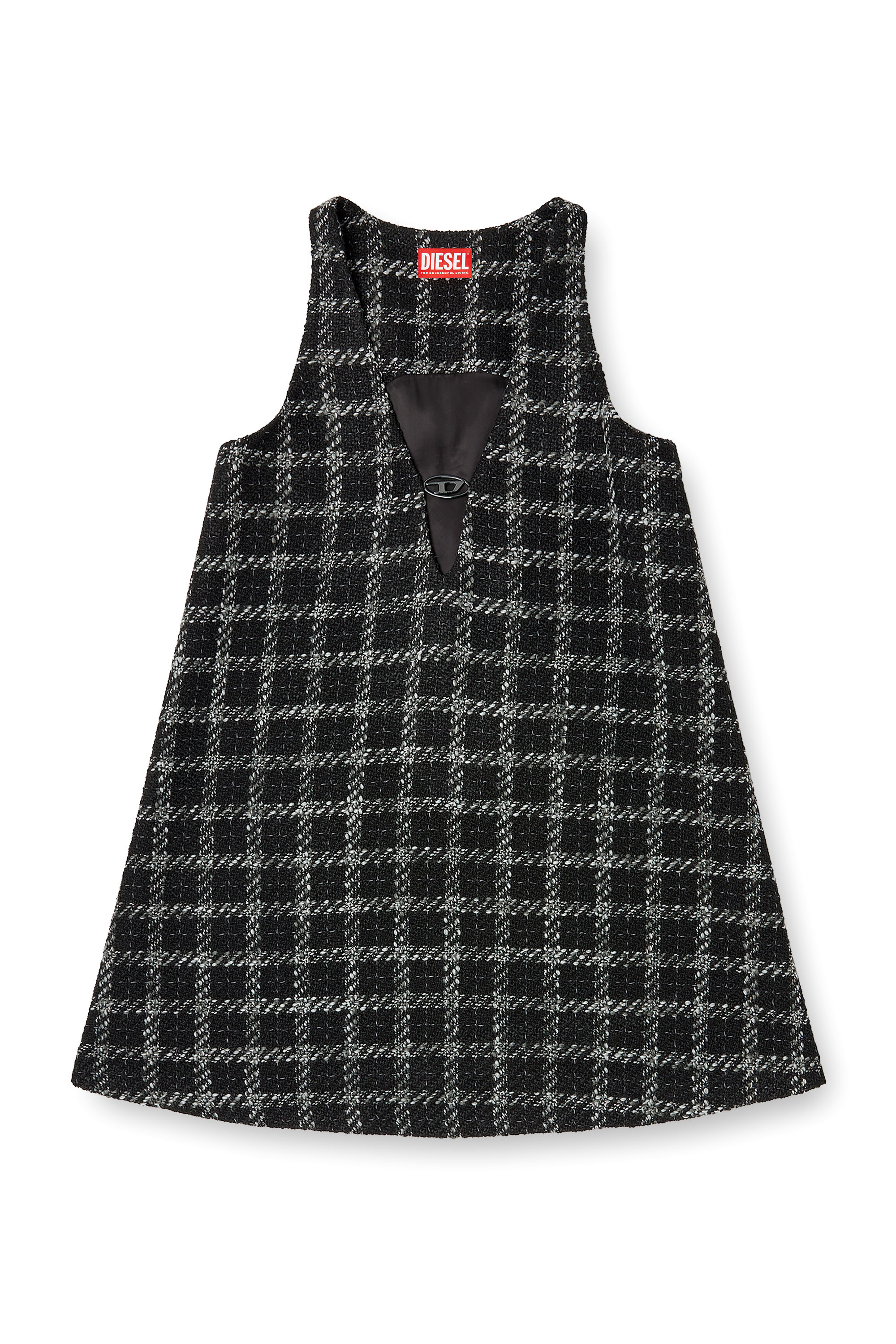 Diesel - D-GIADA, Robe en bouclé avec motif à carreaux Femme in Polychrome - 3